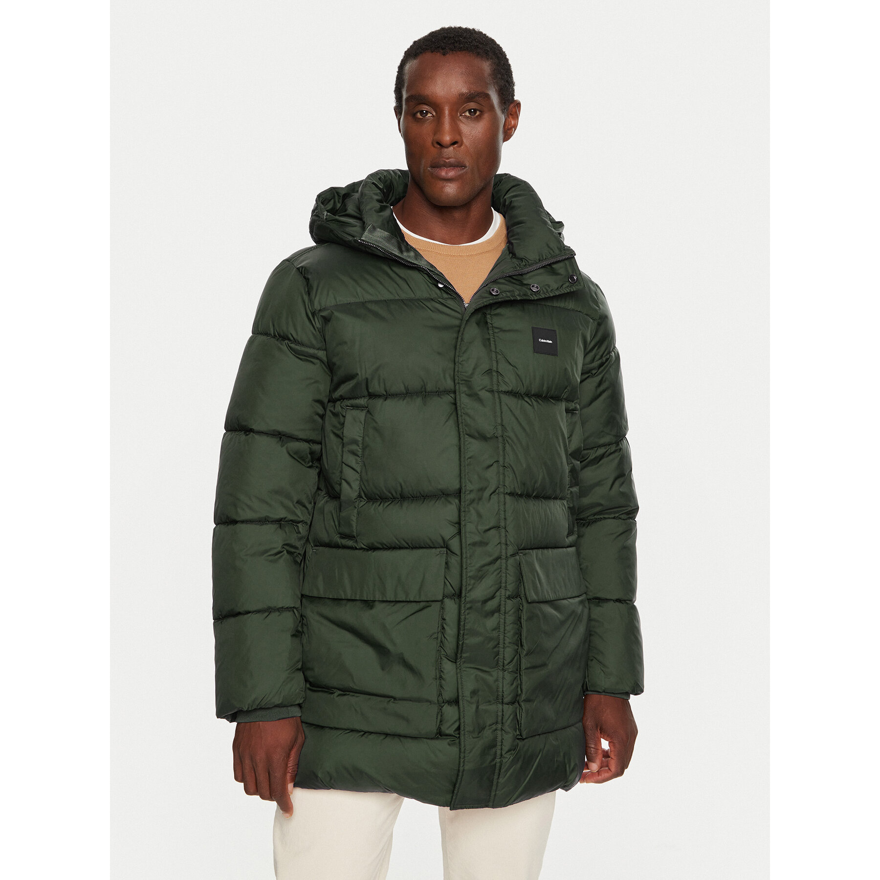 Calvin Klein Kurtka zimowa K10K113465 Zielony Regular Fit