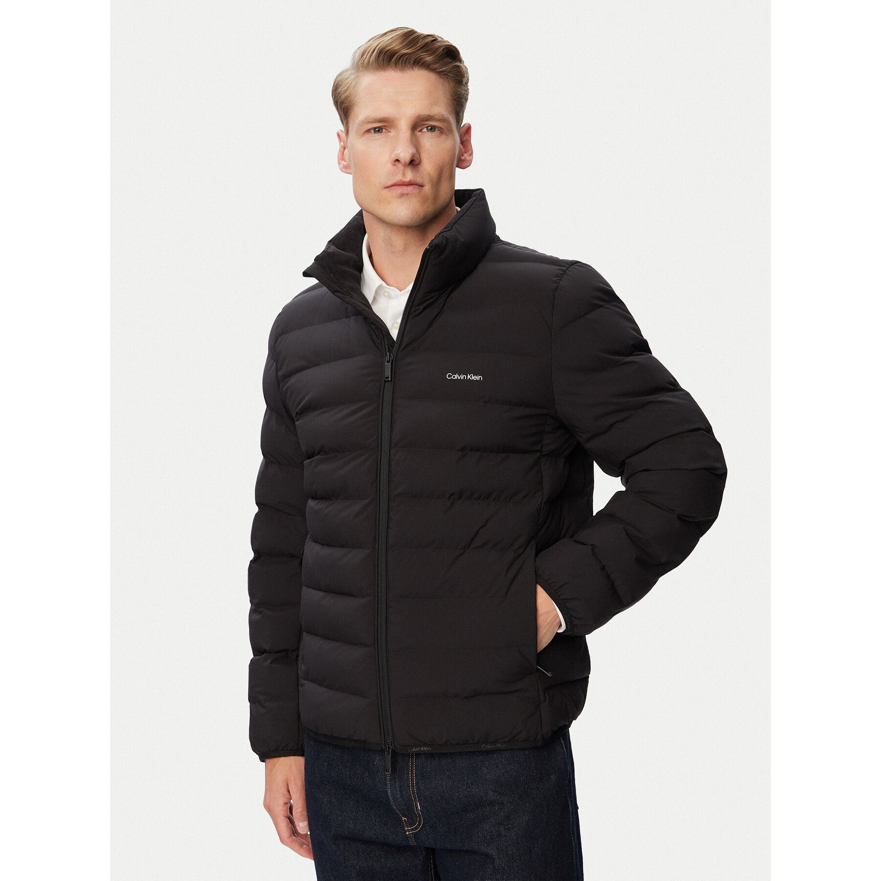 Calvin Klein Kurtka przejściowa Classic LV04LG503G Czarny Classic Fit
