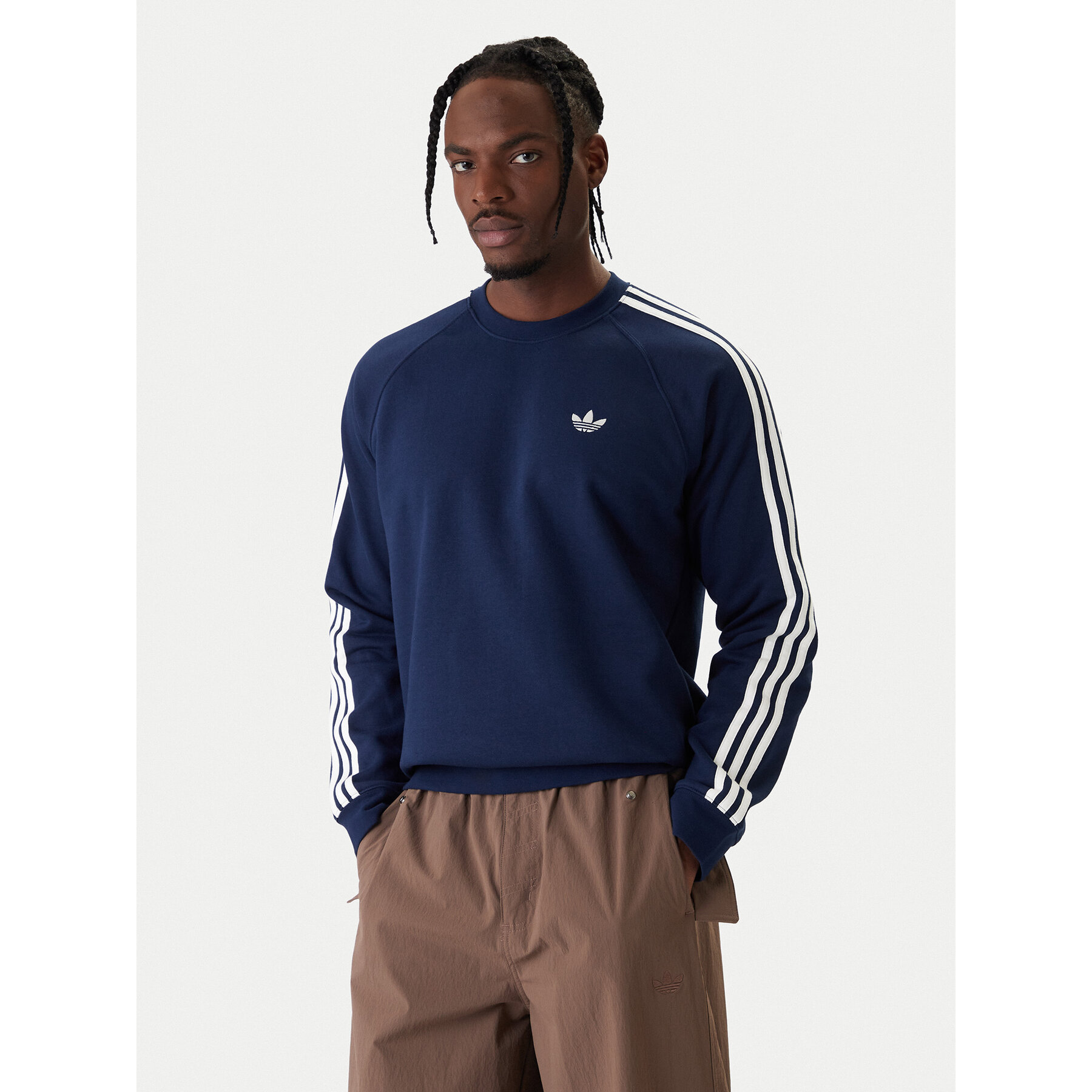adidas Bluza 3-Stripes KE3549 Granatowy Regular Fit