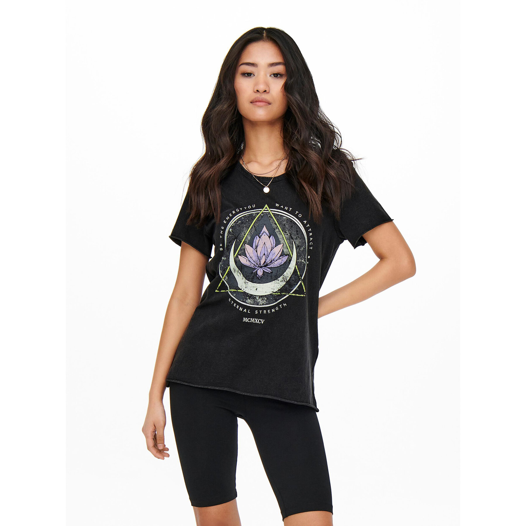 ONLY T-Shirt 15215721 Czarny Regular Fit