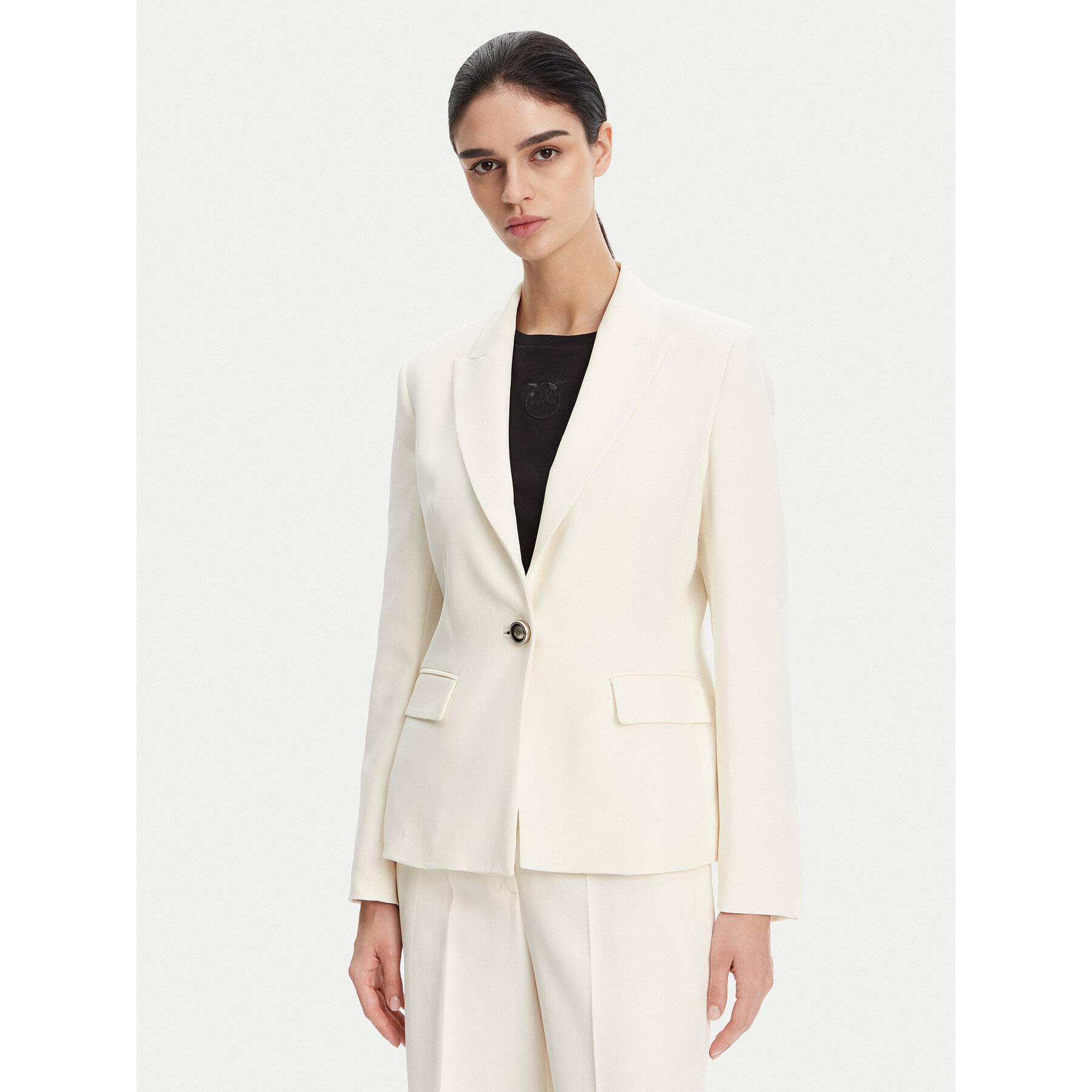 PINKO Marynarka 104930 A213 Biały Regular Fit