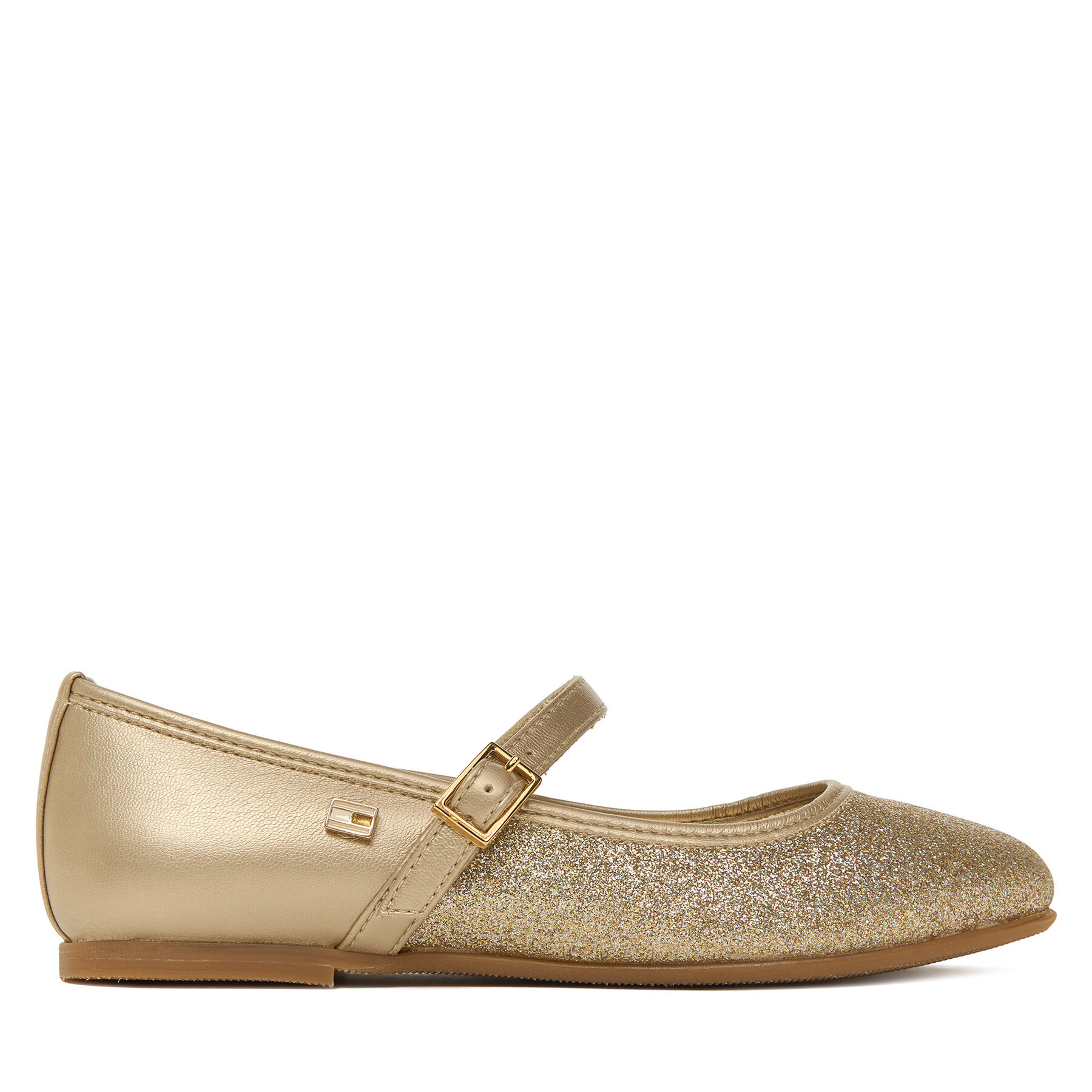 Tommy Hilfiger Baleriny Ballerina T4A3-33930-0572 S Złoty
