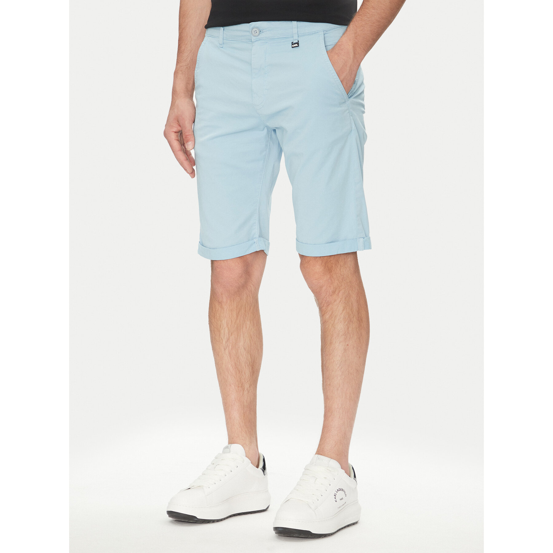 KARL LAGERFELD Szorty materiałowe 265812 552829 Błękitny Regular Fit
