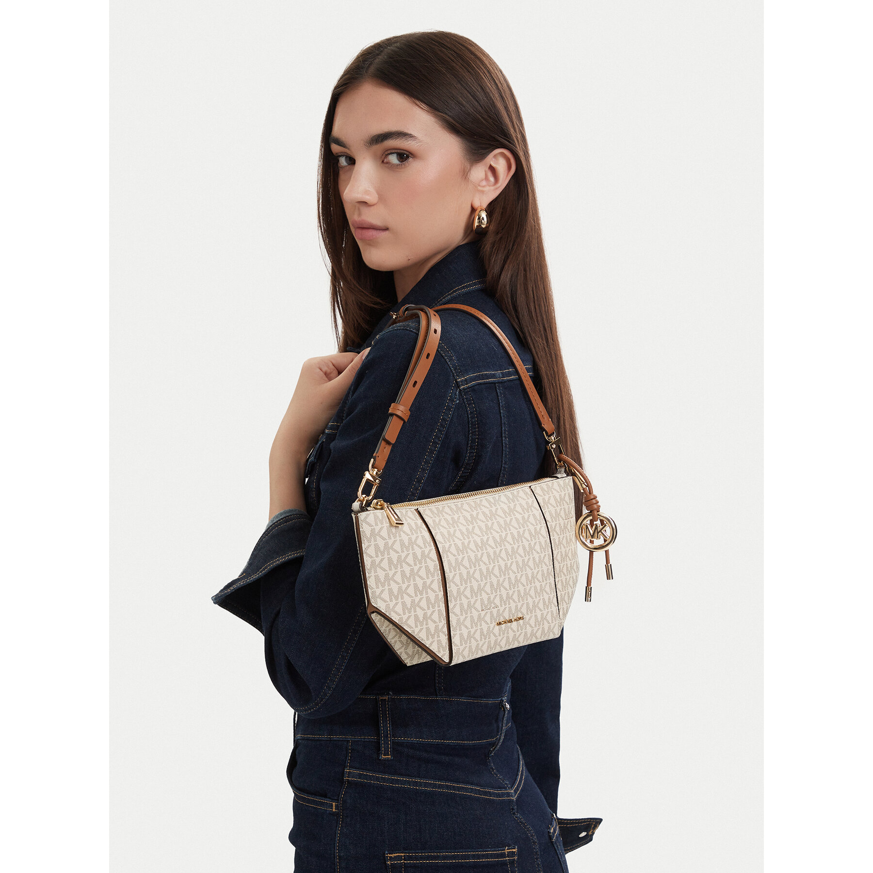 MICHAEL Michael Kors Torebka Sm Tz Xbody 32R6G9JC1B Écru