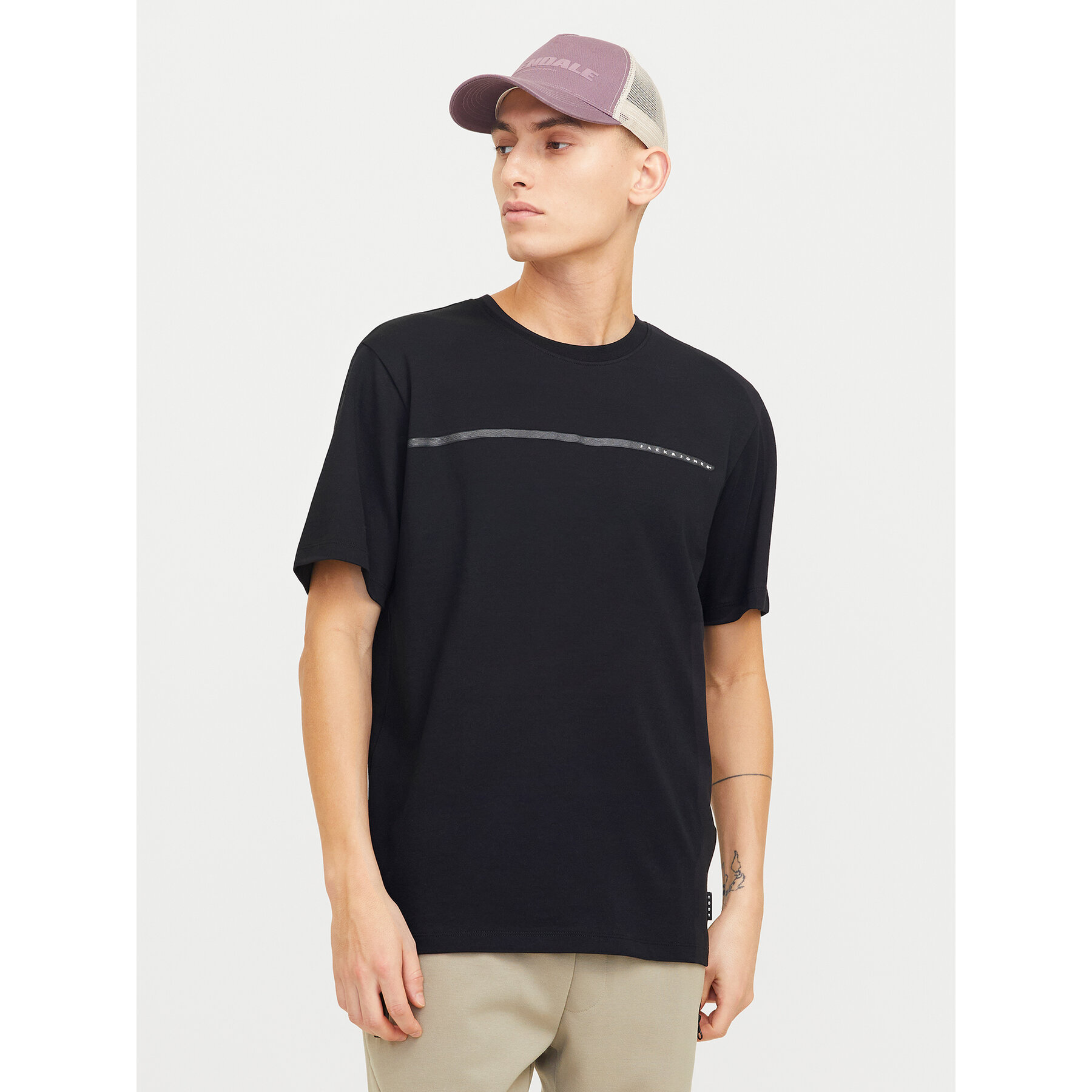 Jack & Jones T-Shirt Fusion 12273120 Czarny Regular Fit