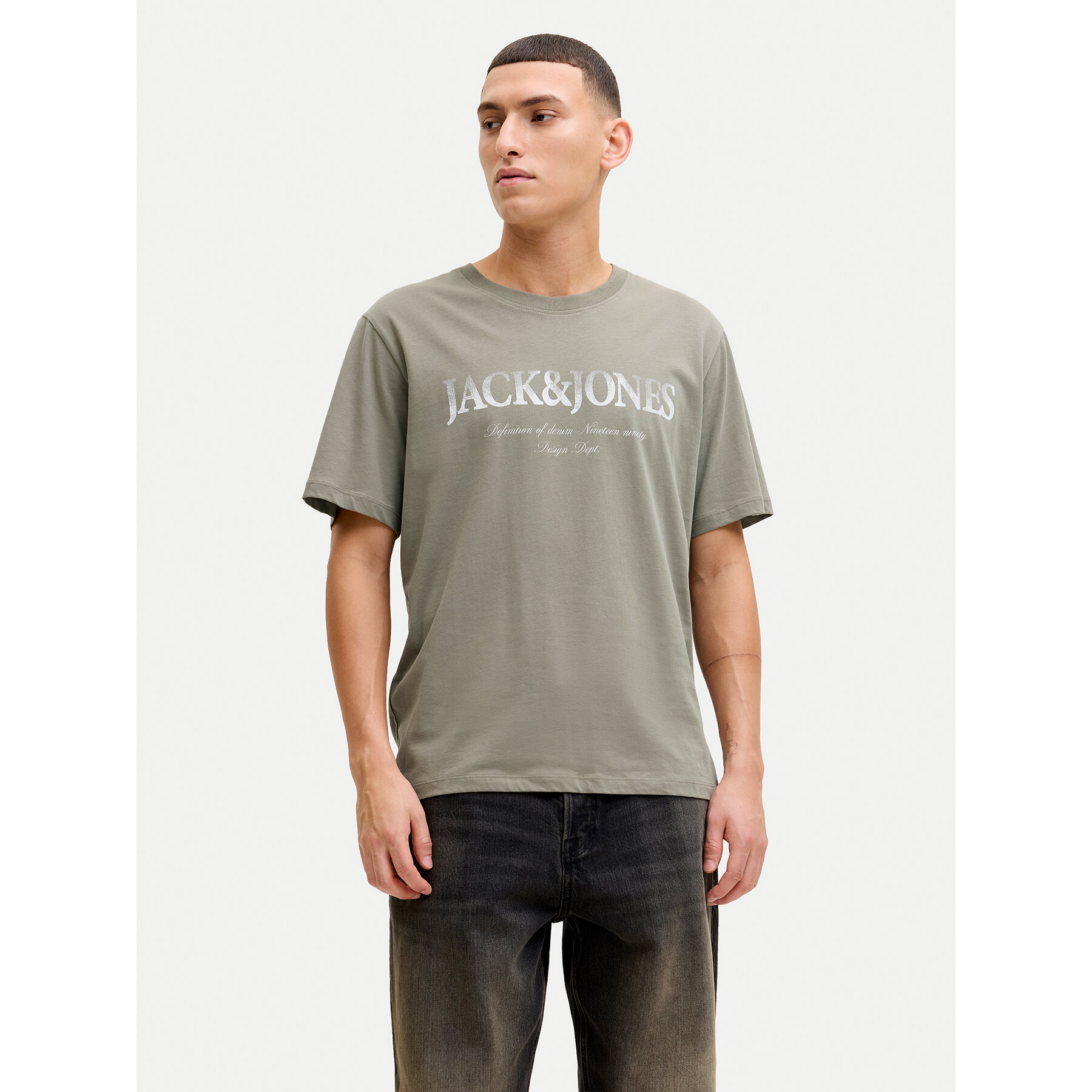 Jack & Jones T-Shirt Evin 12290173 Szary Regular Fit