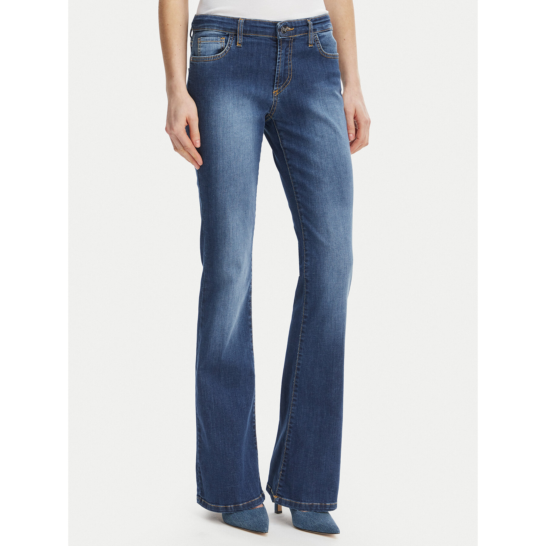 Rinascimento Jeansy CFC0127828003 Granatowy Slim Fit