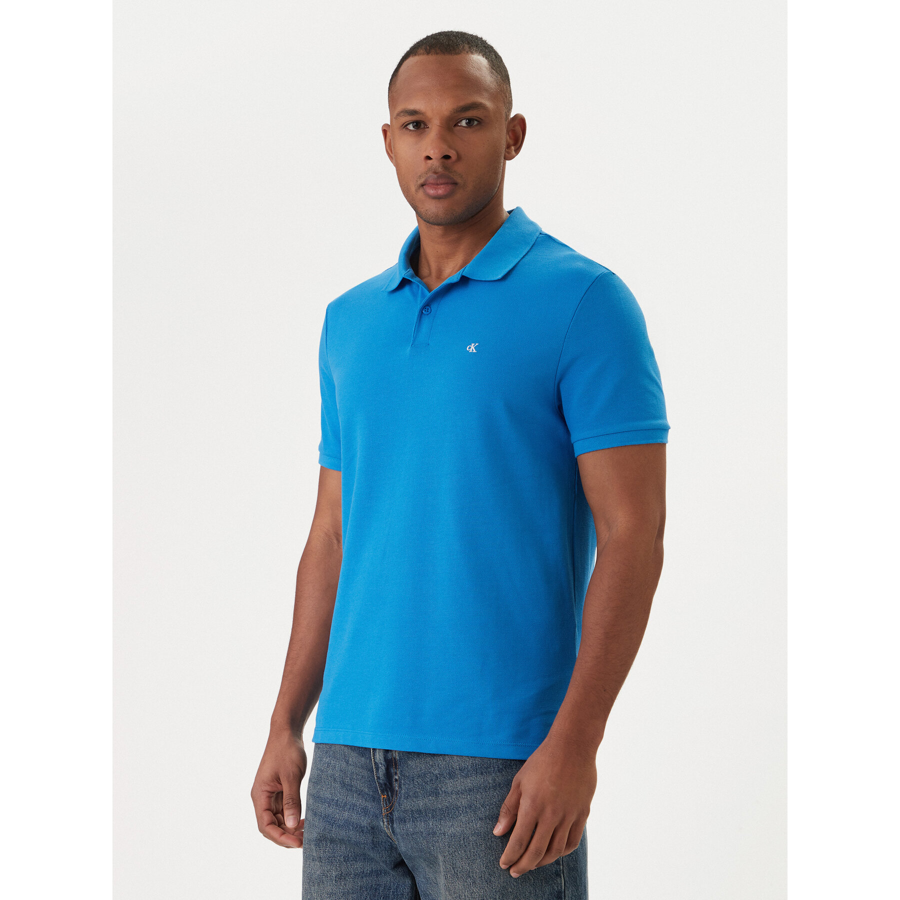 Calvin Klein Jeans Polo LV040EM269 Błękitny Regular Fit