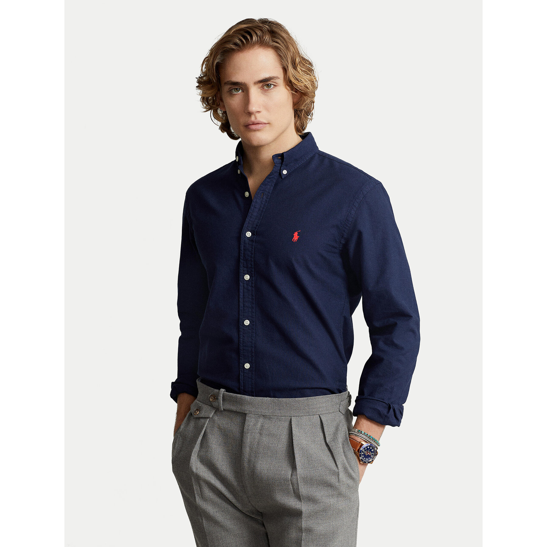 Polo Ralph Lauren Koszula 710767828003 Granatowy Slim Fit
