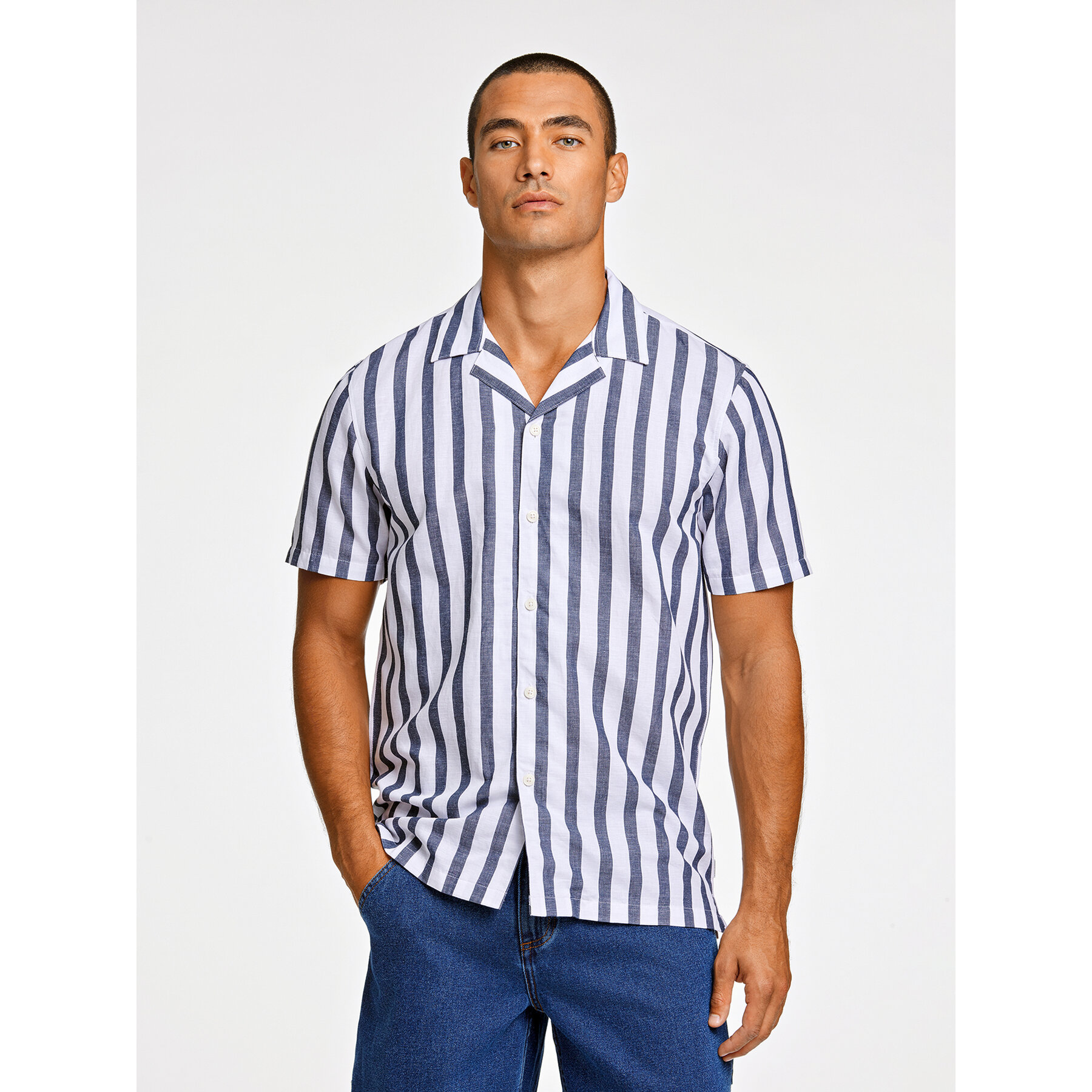 Lindbergh Koszula 30-203321 Granatowy Relaxed Fit