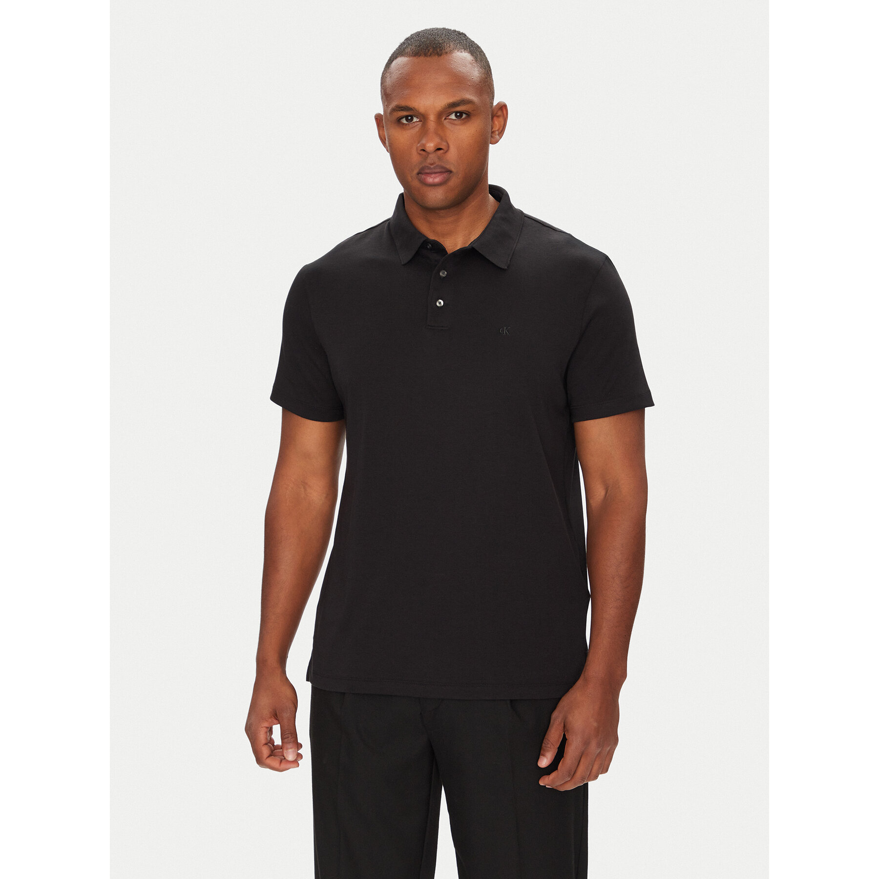 Calvin Klein Polo Supima LV04LB276G Czarny Regular Fit