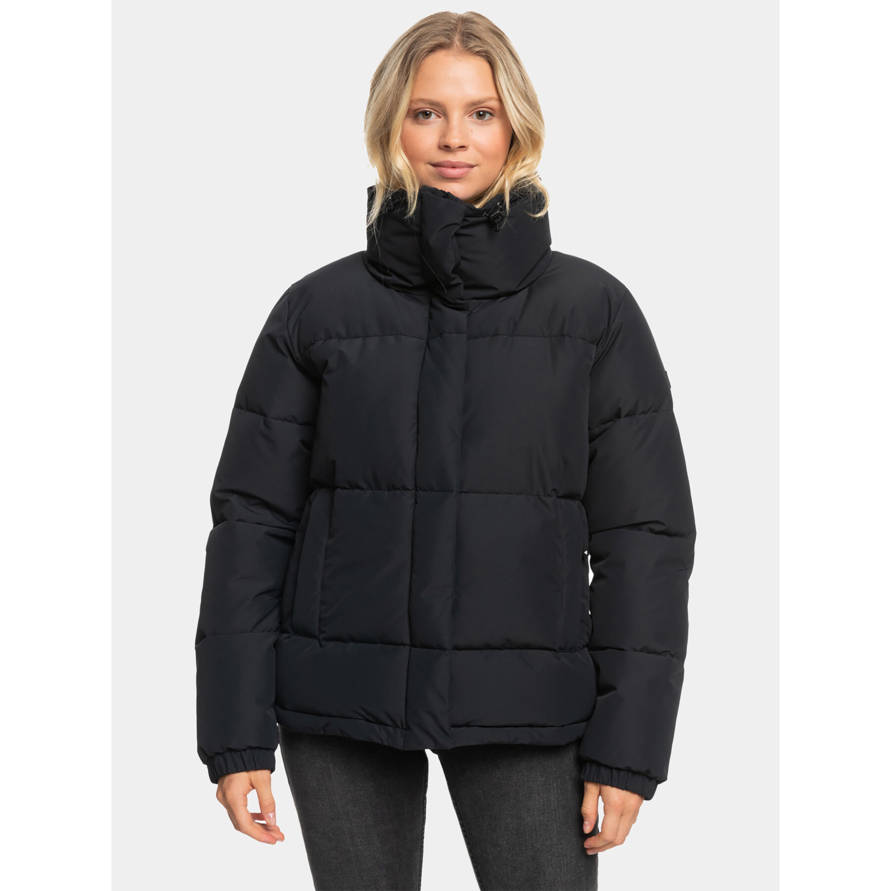 Roxy Kurtka puchowa Winter Rebel Jk Otlr ERJJK03556 Czarny Regular Fit