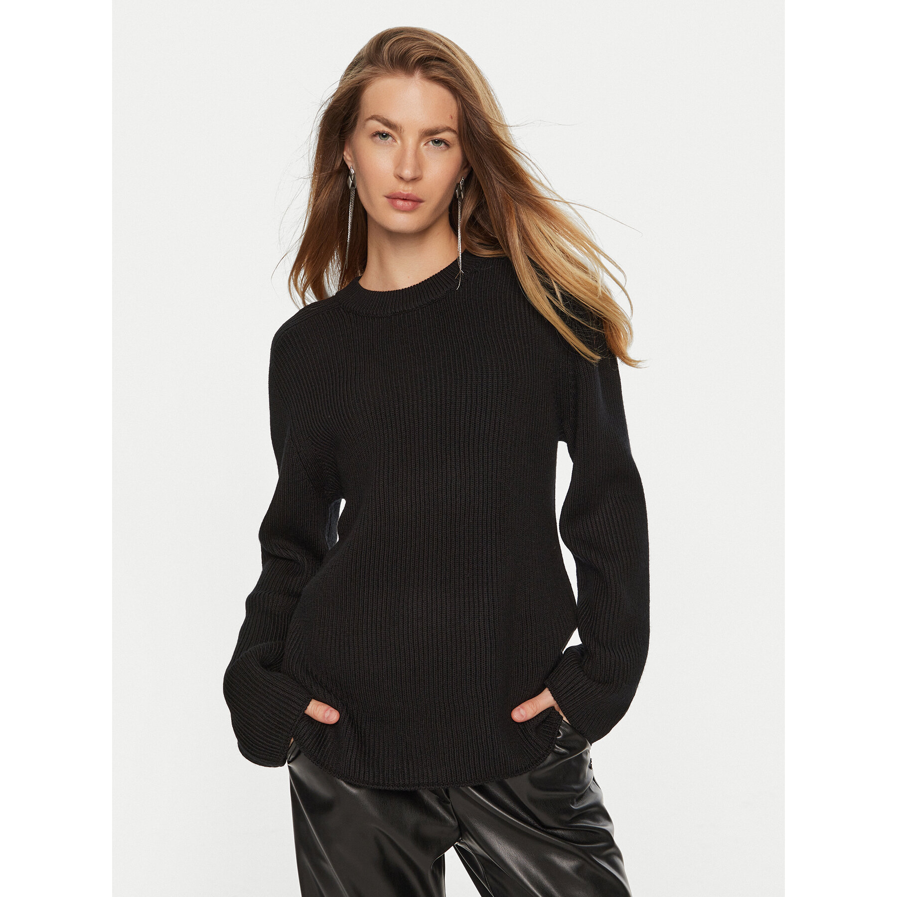 MICHAEL Michael Kors Sweter MF460YPF2G Czarny Relaxed Fit