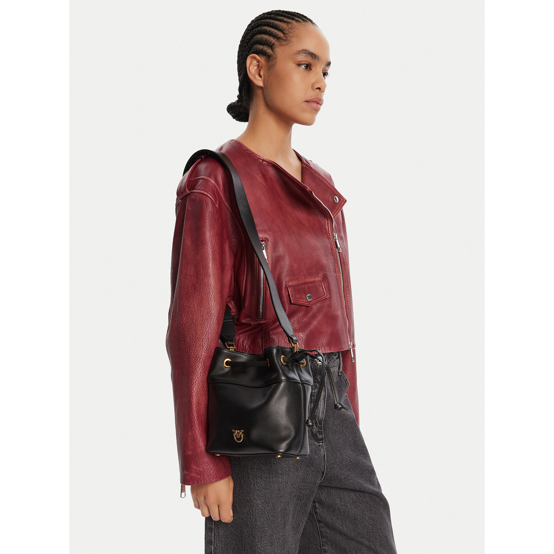 PINKO Torebka Secchiello Mini Al 25-26 104303 A0QO Czarny