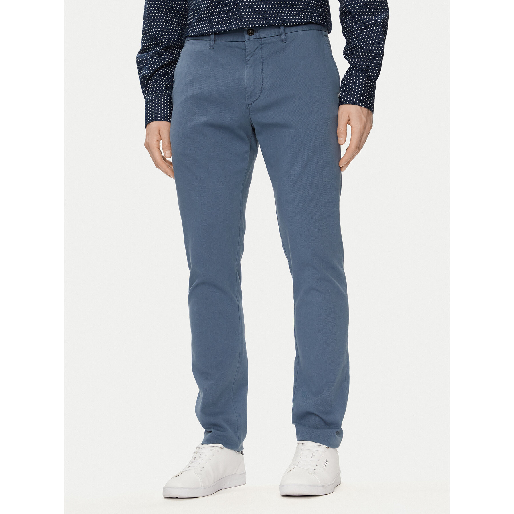 Tommy Hilfiger Chinosy Bleecker MW0MW33910 Niebieski Slim Fit