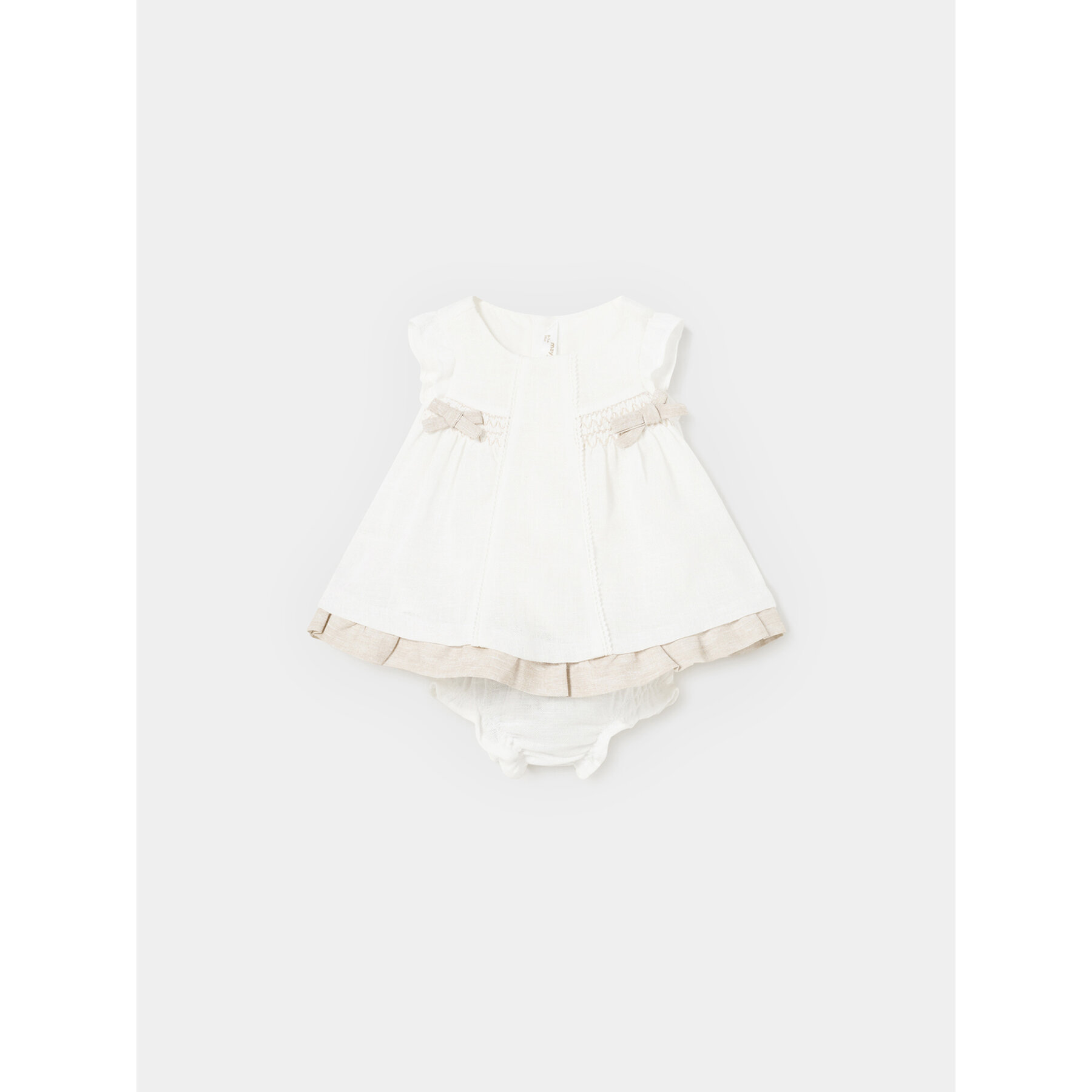 Mayoral Sukienka letnia 1828 Écru Regular Fit