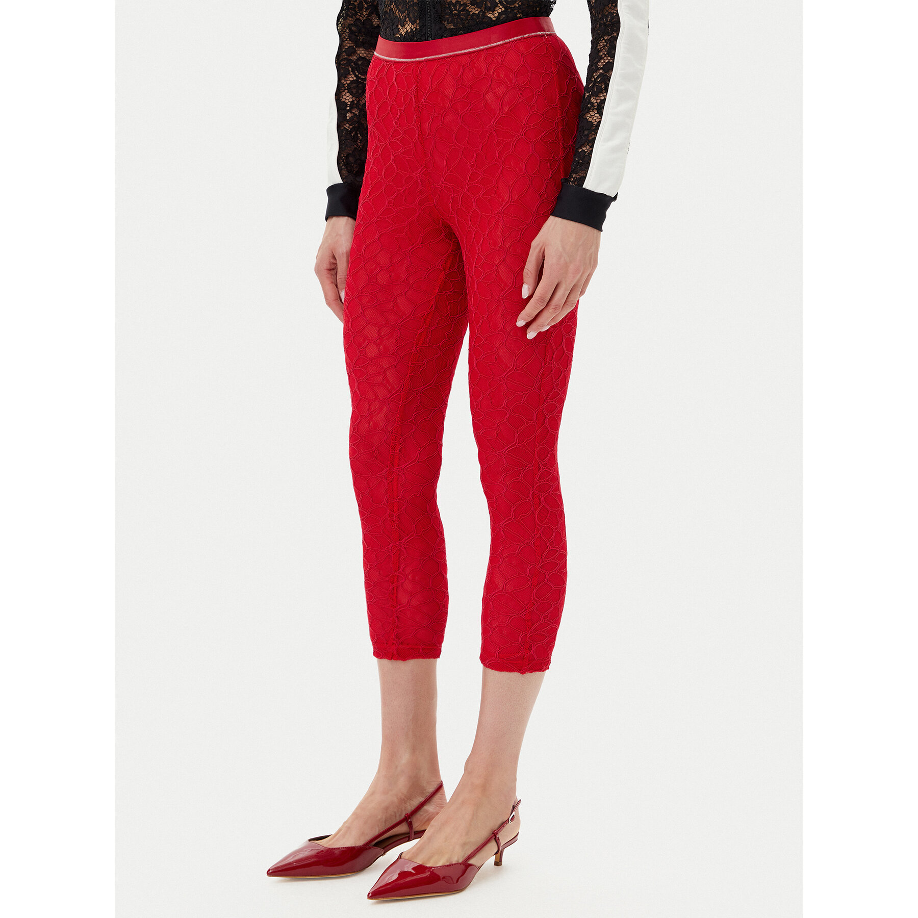 PINKO Spodnie materiałowe 105226 A2M5 Czerwony Slim Fit