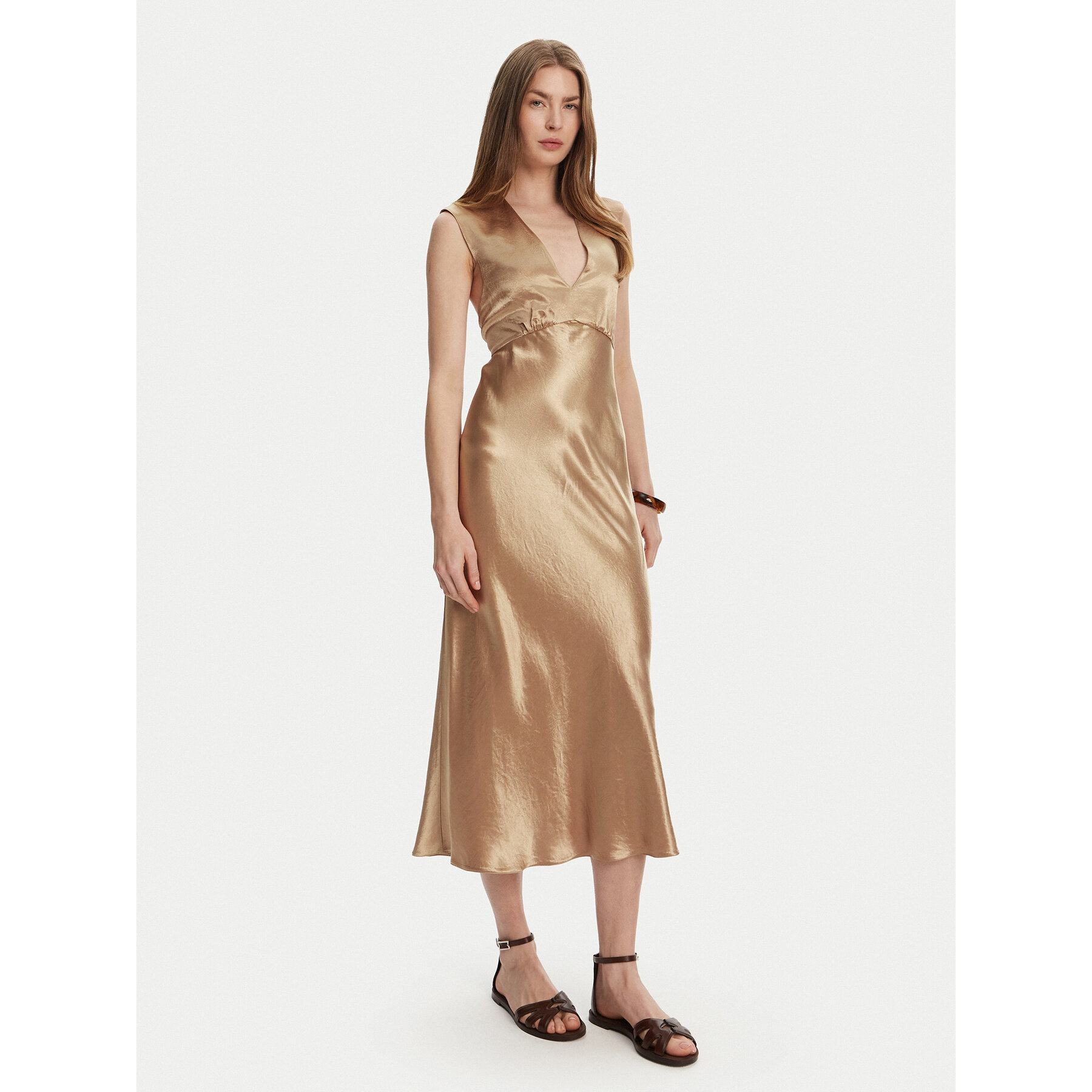 Max Mara Leisure Sukienka koktajlowa Glizia 2516221048 Brązowy Regular Fit