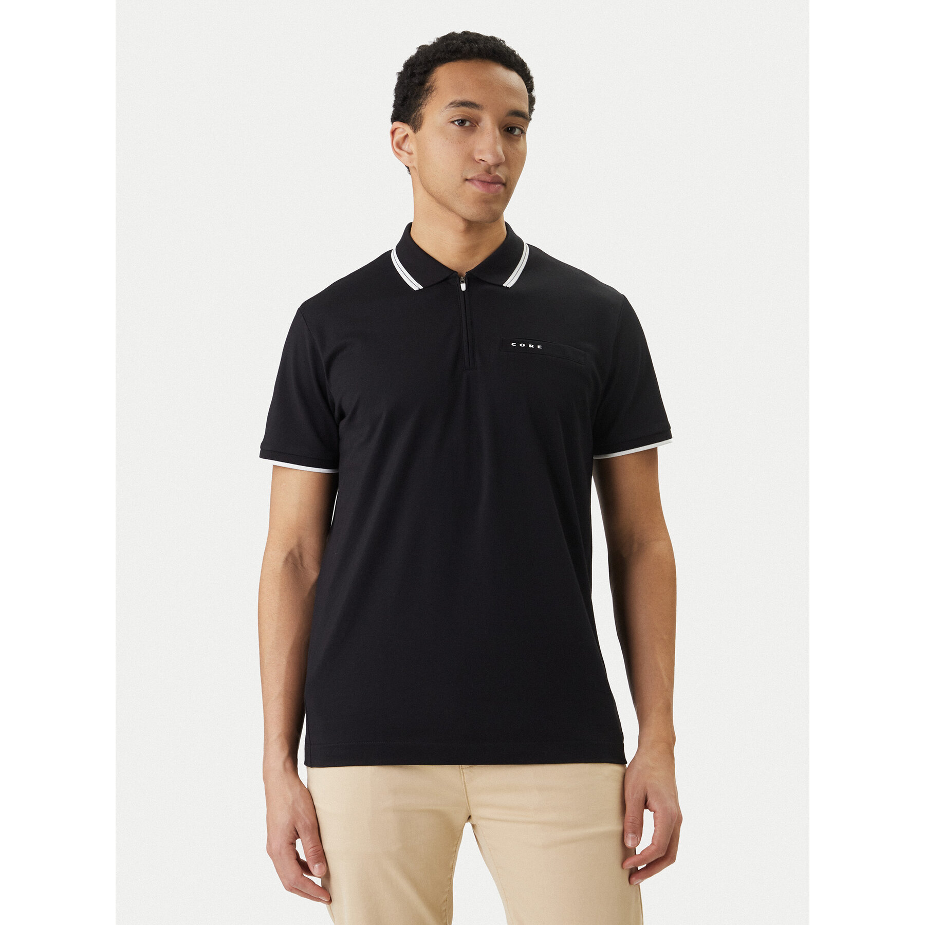 Jack & Jones Polo Fusion 12289953 Czarny Regular Fit