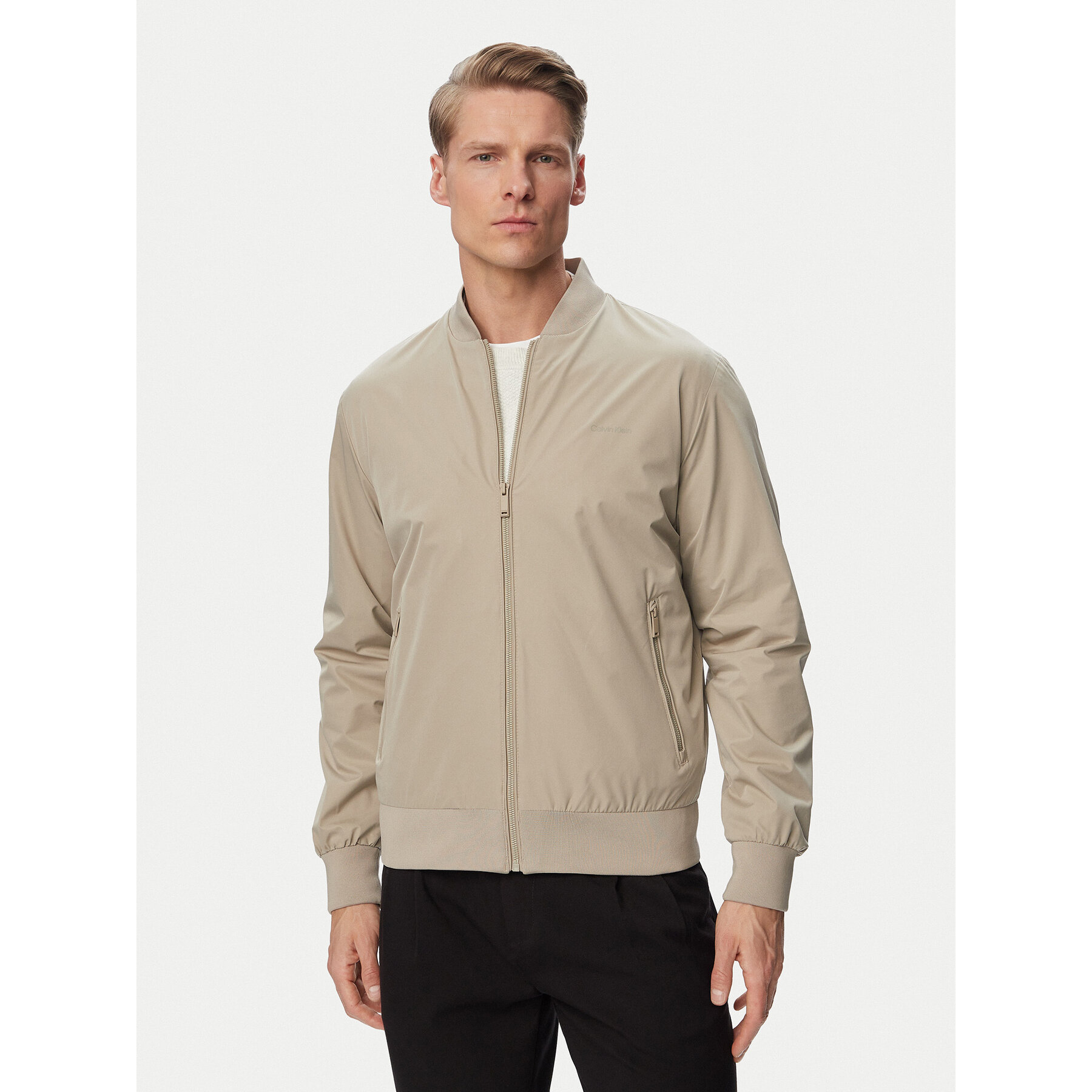 Calvin Klein Kurtka bomber LV040FM512 Beżowy Regular Fit