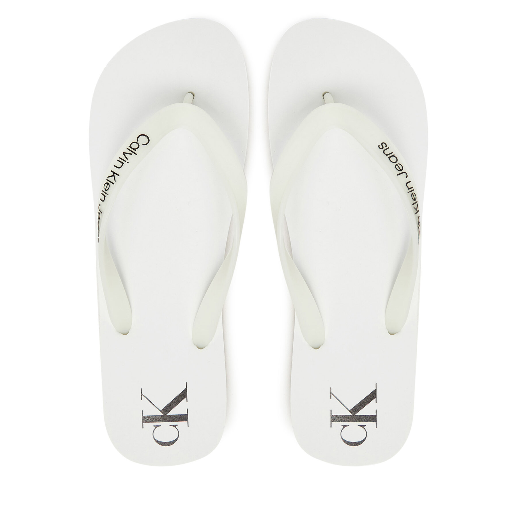 Calvin Klein Jeans Japonki Beach Sandal Transparent Tpu YM0YM01267 Biały