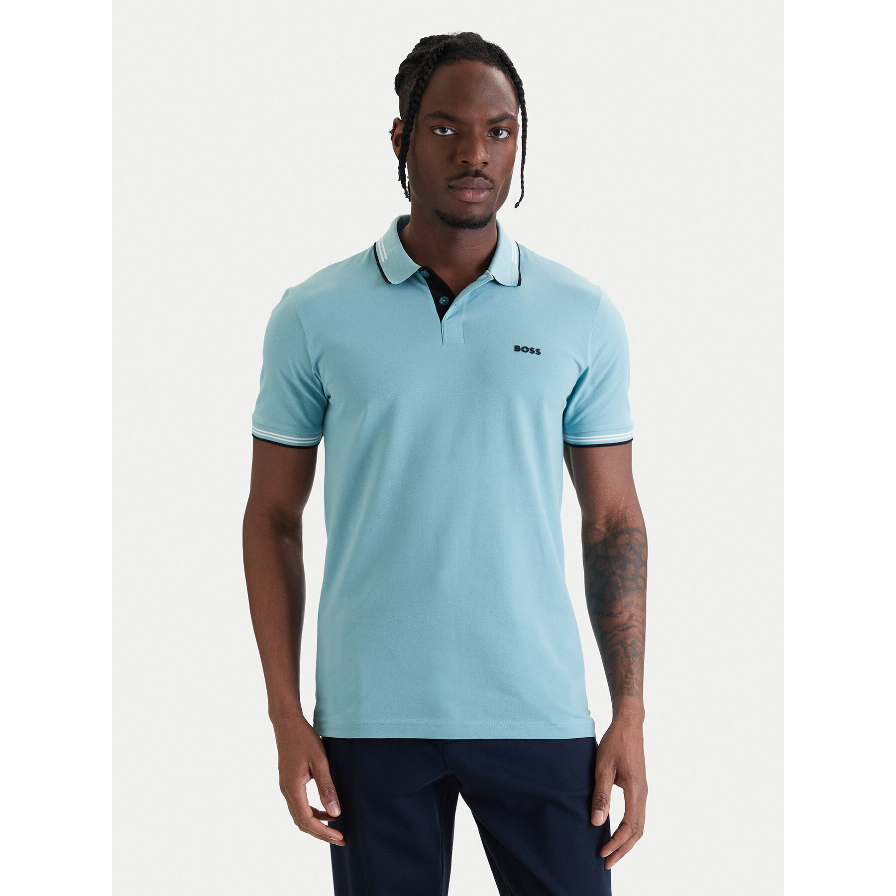 BOSS Polo Paul 50506193 Zielony Slim Fit