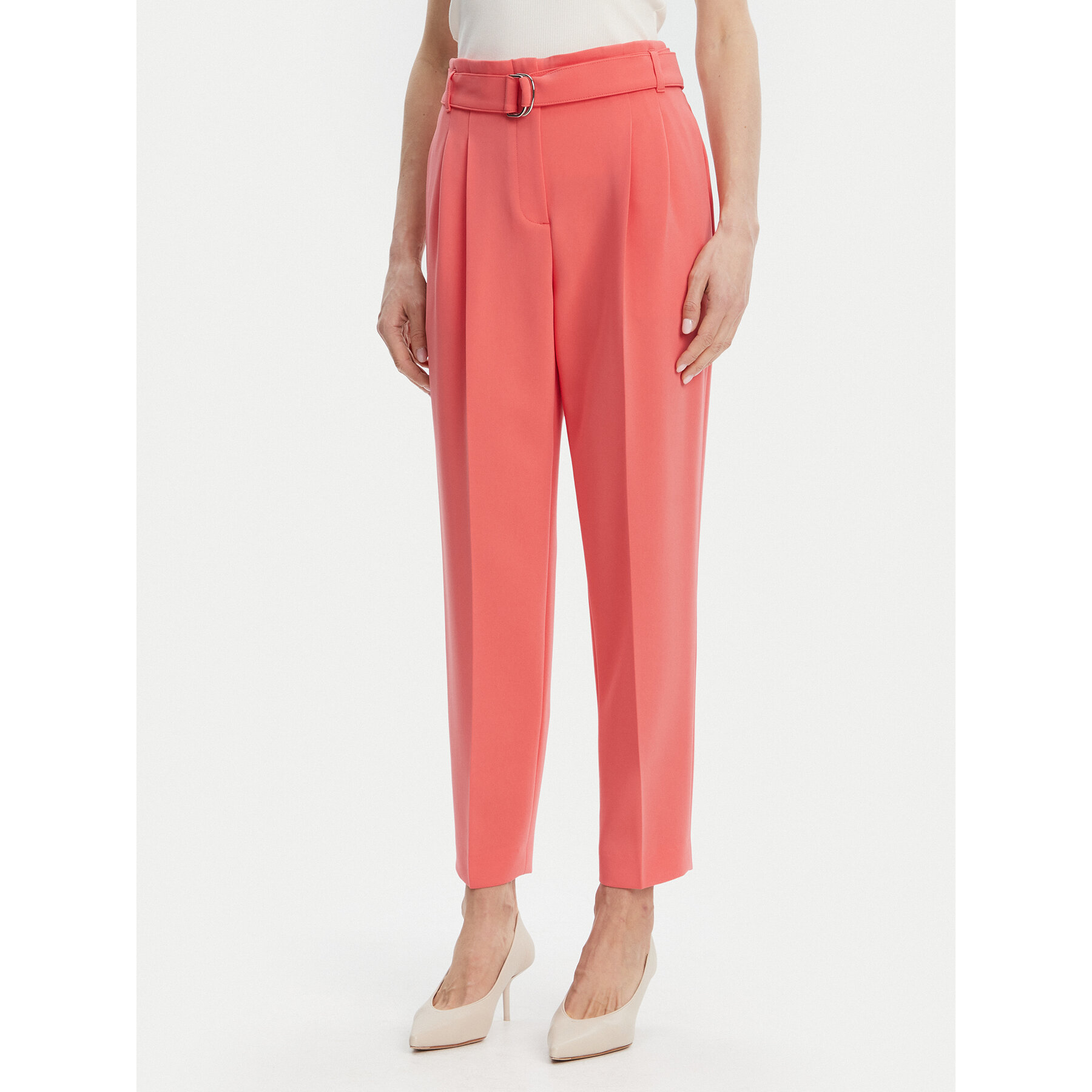 BOSS Spodnie materiałowe Tapiah 50490037 Różowy Regular Fit