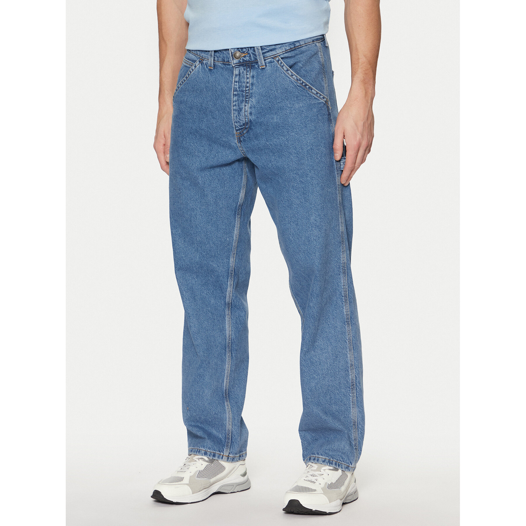 Jack & Jones Jeansy Eddie 12269506 Niebieski Loose Fit