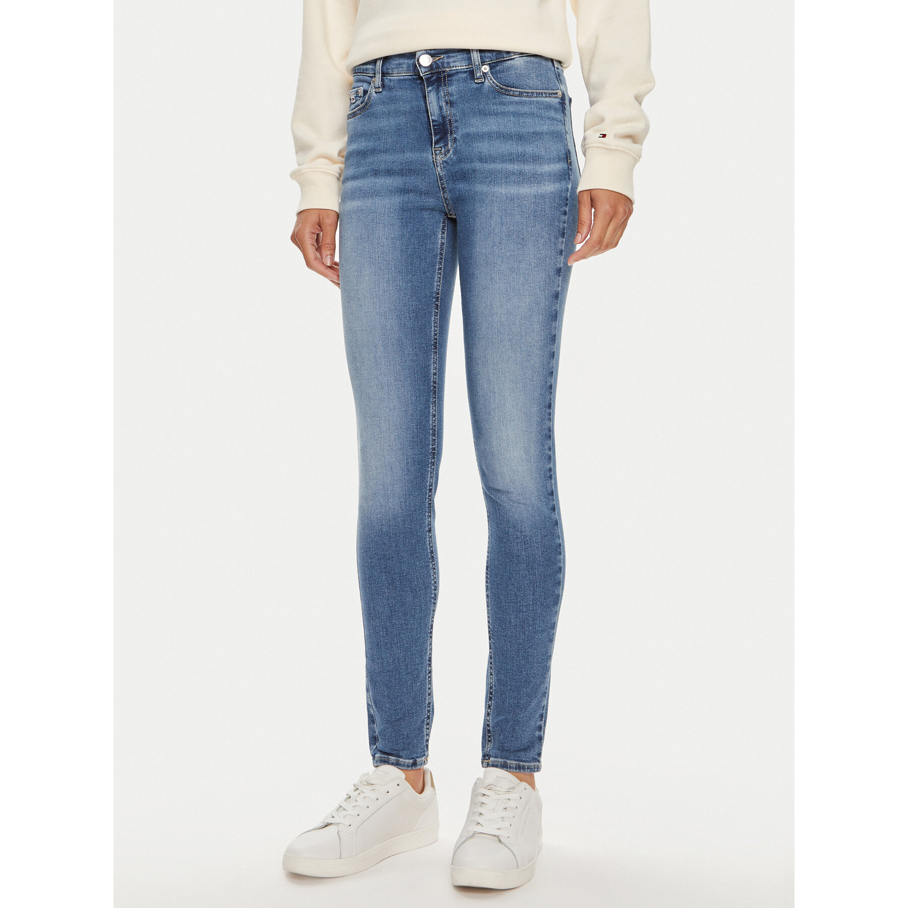 Tommy Jeans Jeansy Nora DW0DW19255 Niebieski Skinny Fit