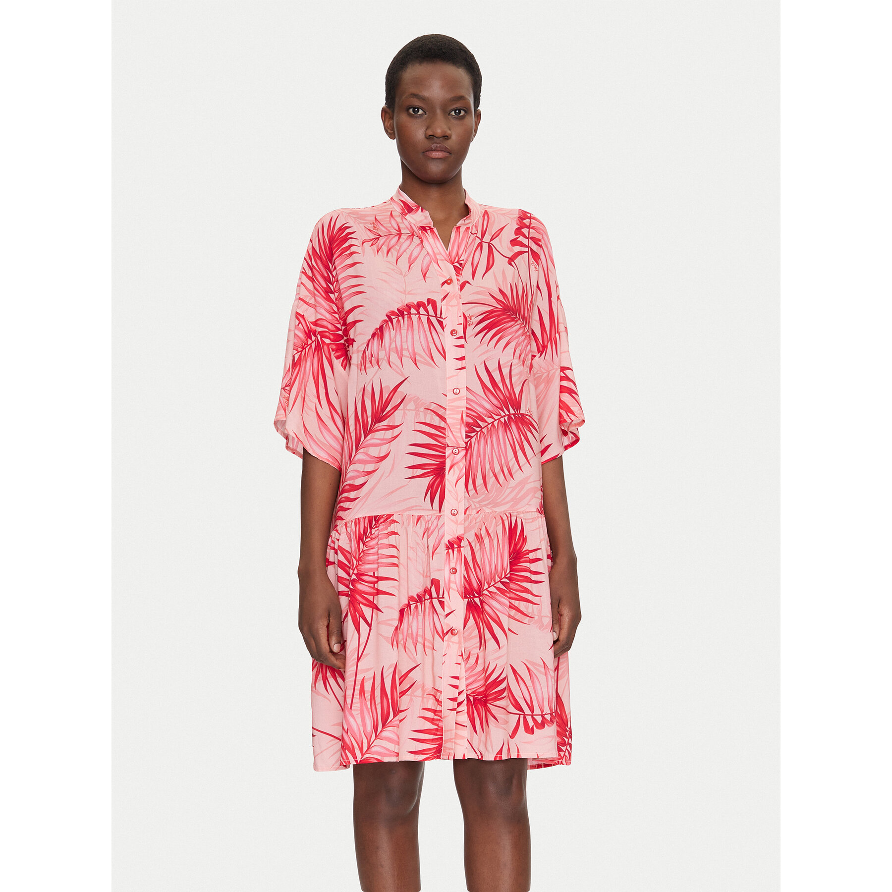 Liu Jo Beachwear Sukienka plażowa VA5125 T2961 Różowy Relaxed Fit