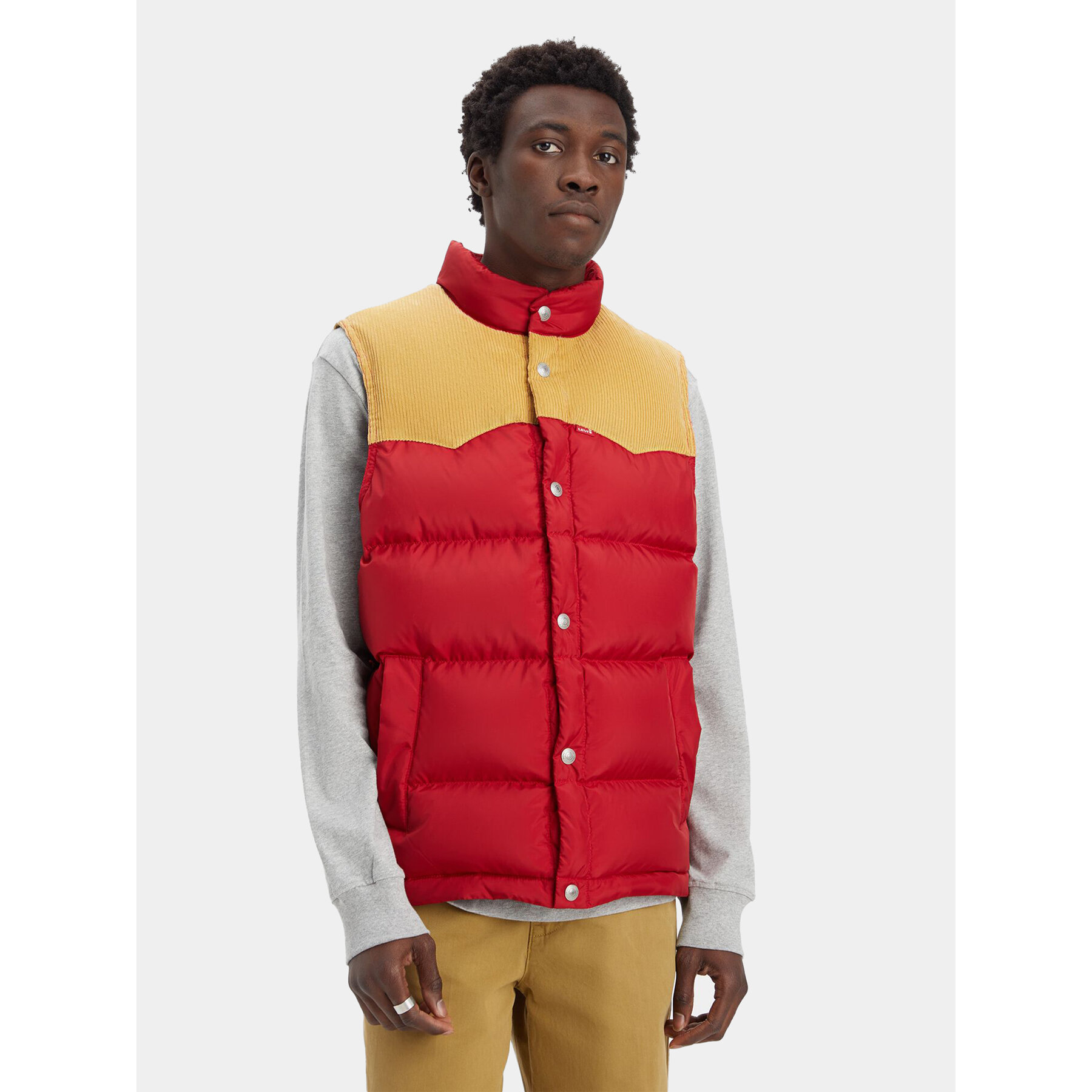 Levi's® Kamizelka Western Super Puffer A5634-0003 Czerwony Regular Fit
