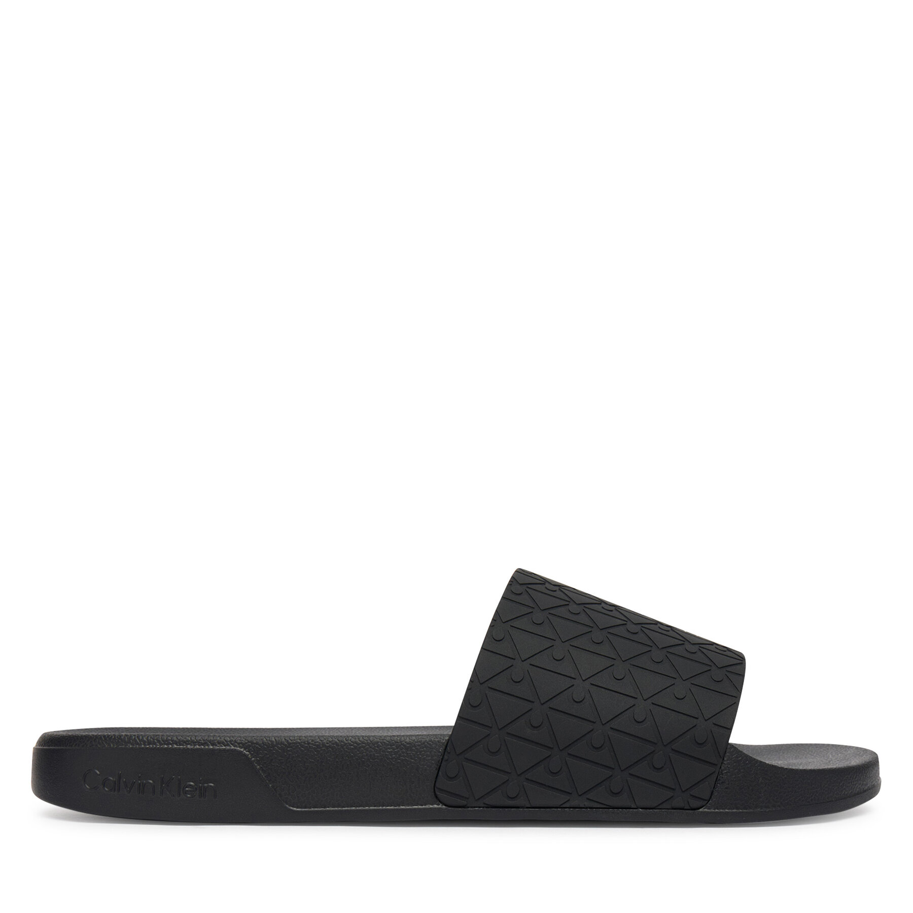 Calvin Klein Klapki Ess Slid Pu Aop HM0HM02110 Czarny