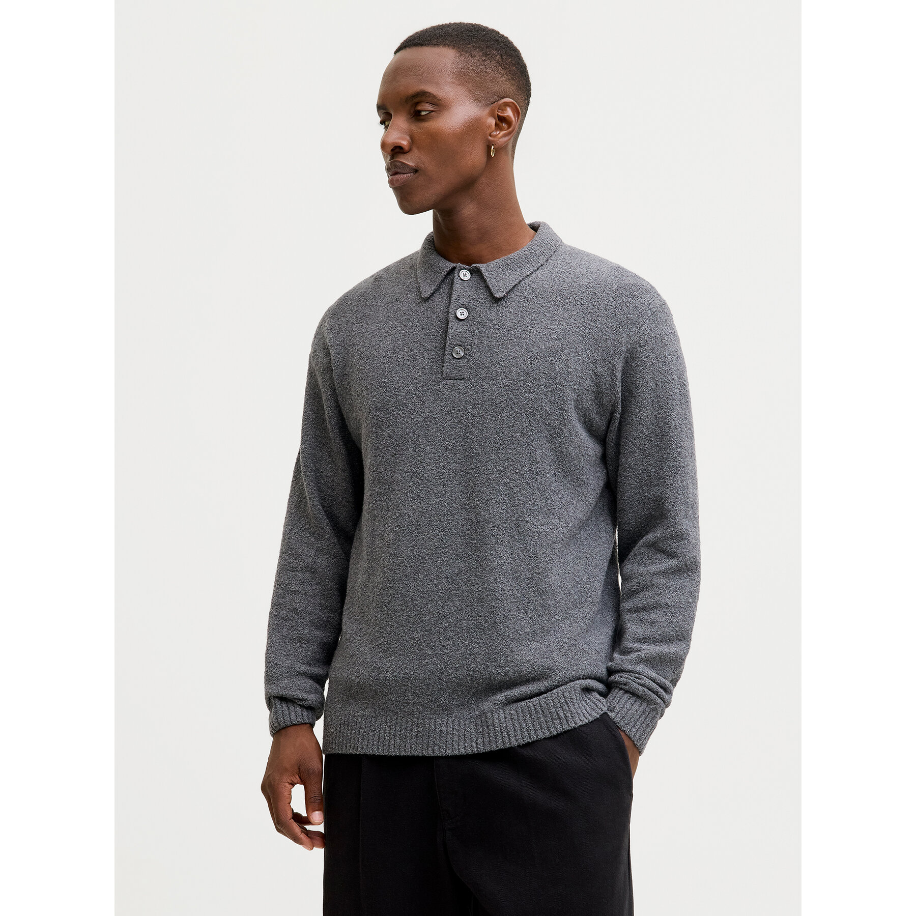 Jack & Jones Sweter Maverick 12286144 Szary Regular Fit
