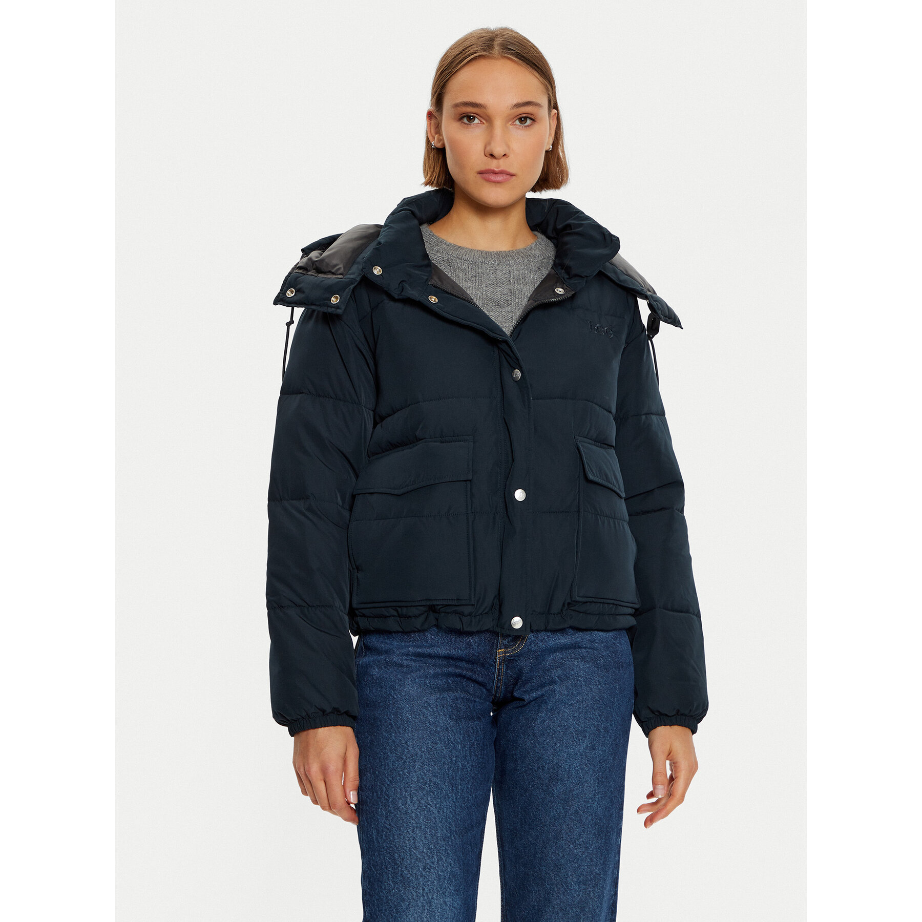 Lee Kurtka puchowa 112355162 Czarny Relaxed Fit