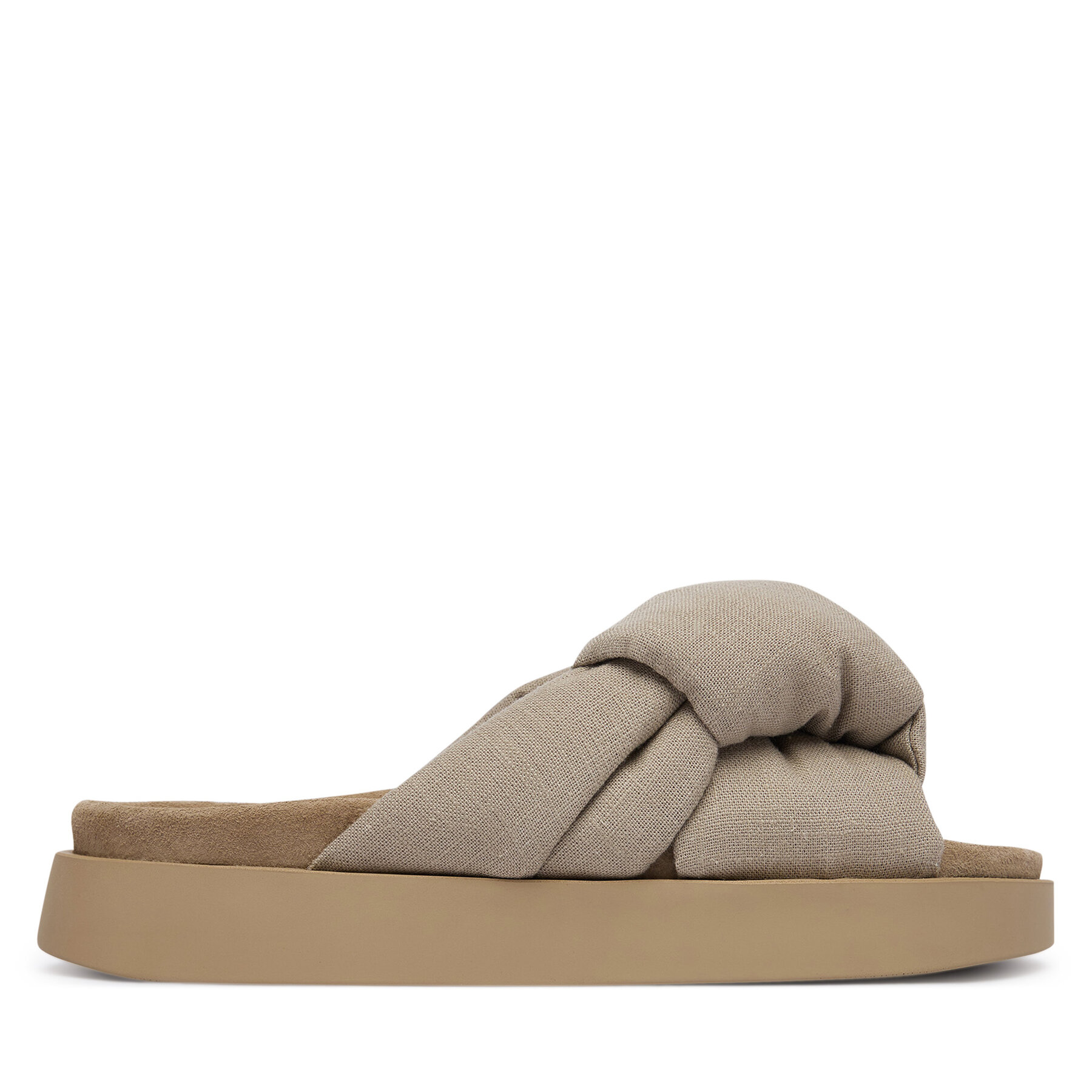 Inuikii Klapki Oversized Linen Knot 1004.003.0171.250 Beżowy