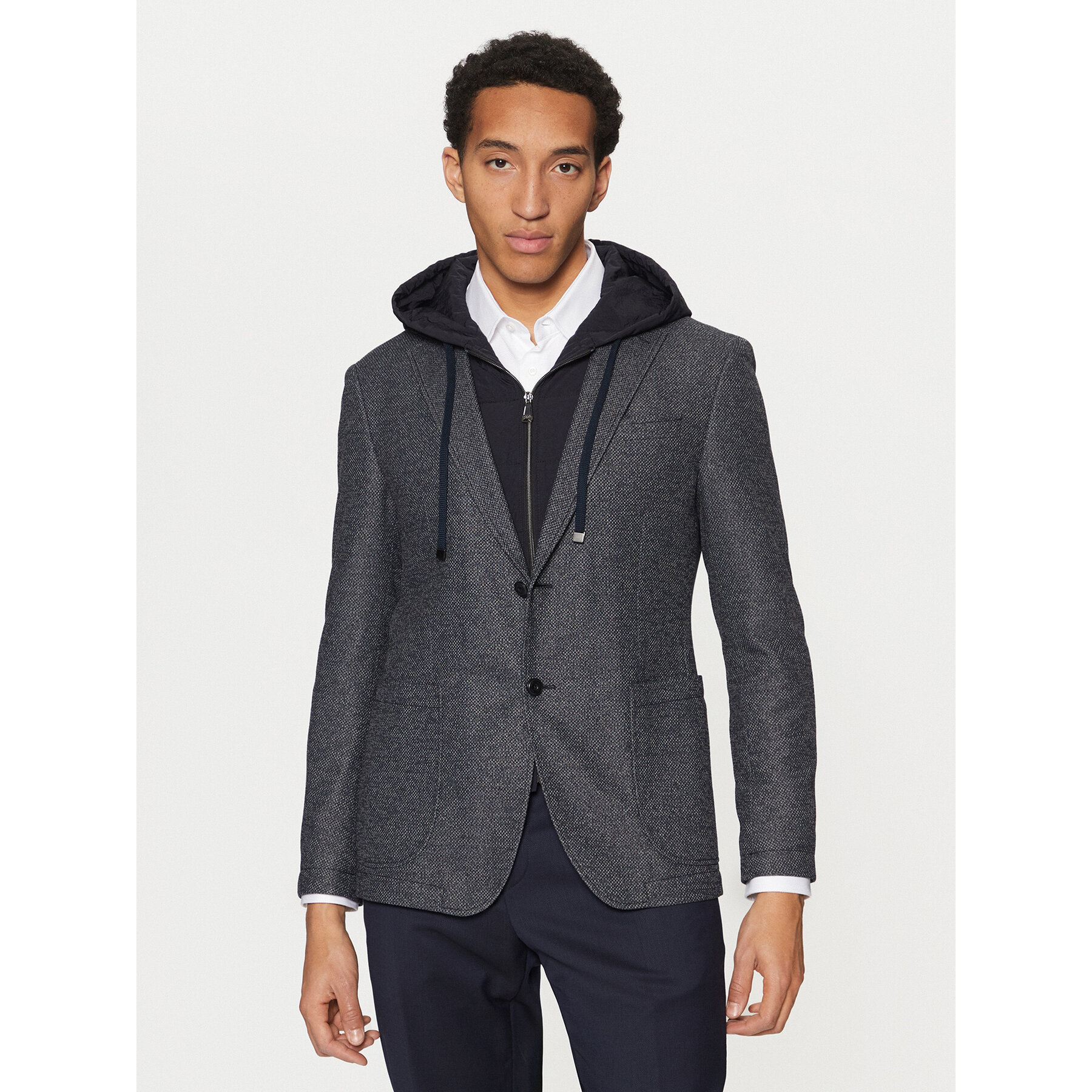 JOOP! Jeans Kurtka przejściowa 15 JJB-18Hoodney-J15 30045021 Granatowy Slim Fit