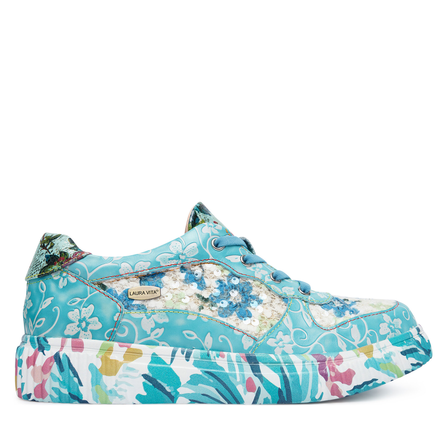 Laura Vita Sneakersy Soleno 03 Niebieski