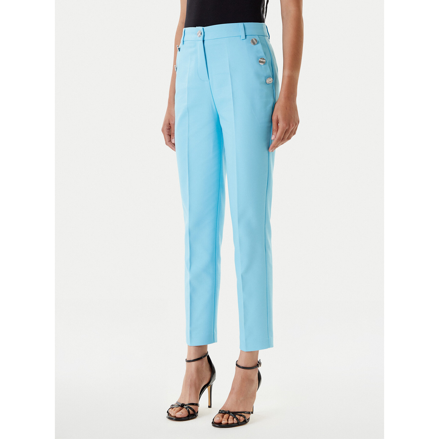 Morgan Chinosy 251-PKY.F Turkusowy Slim Fit