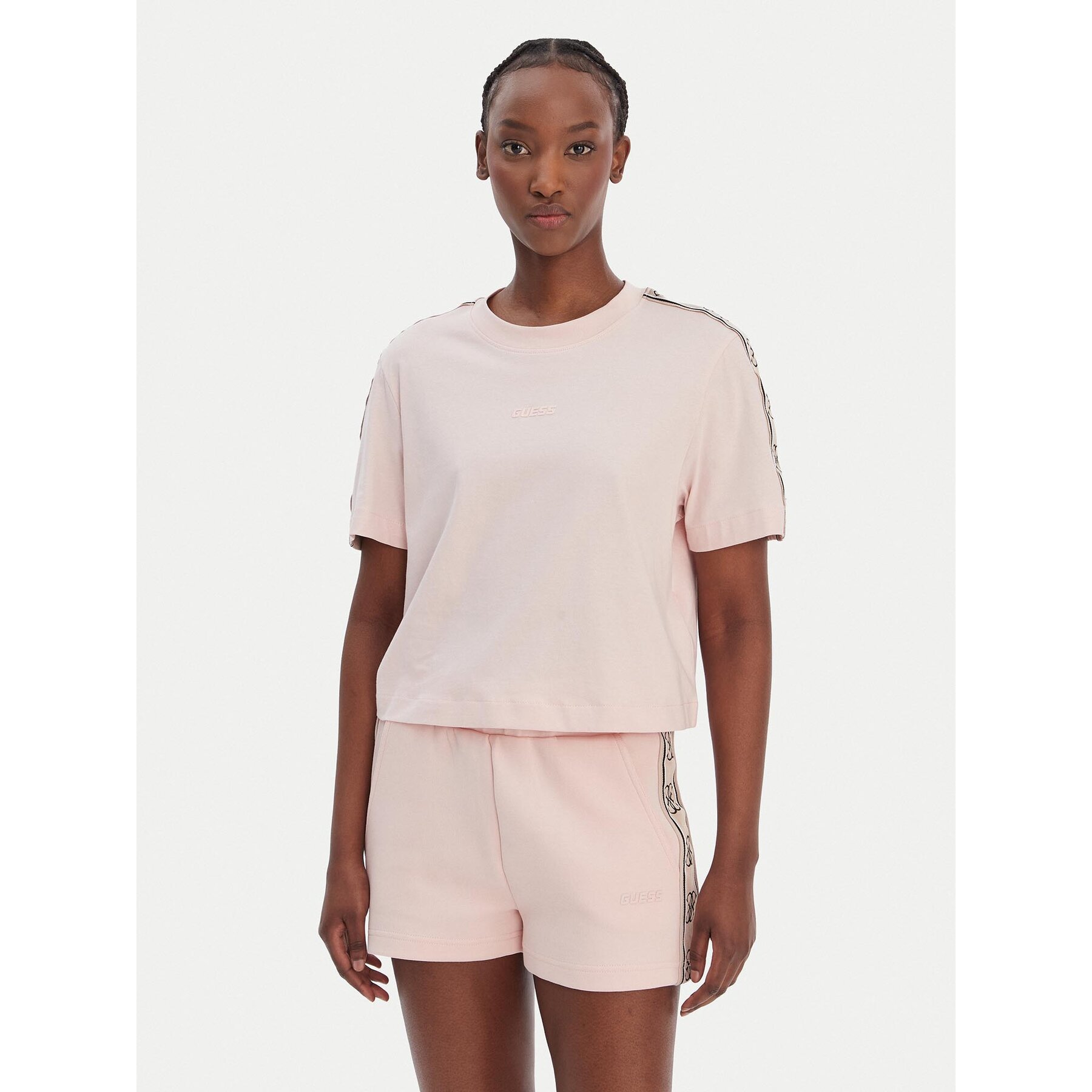 Guess T-Shirt V3RI08 I3Z14 Różowy Relaxed Fit