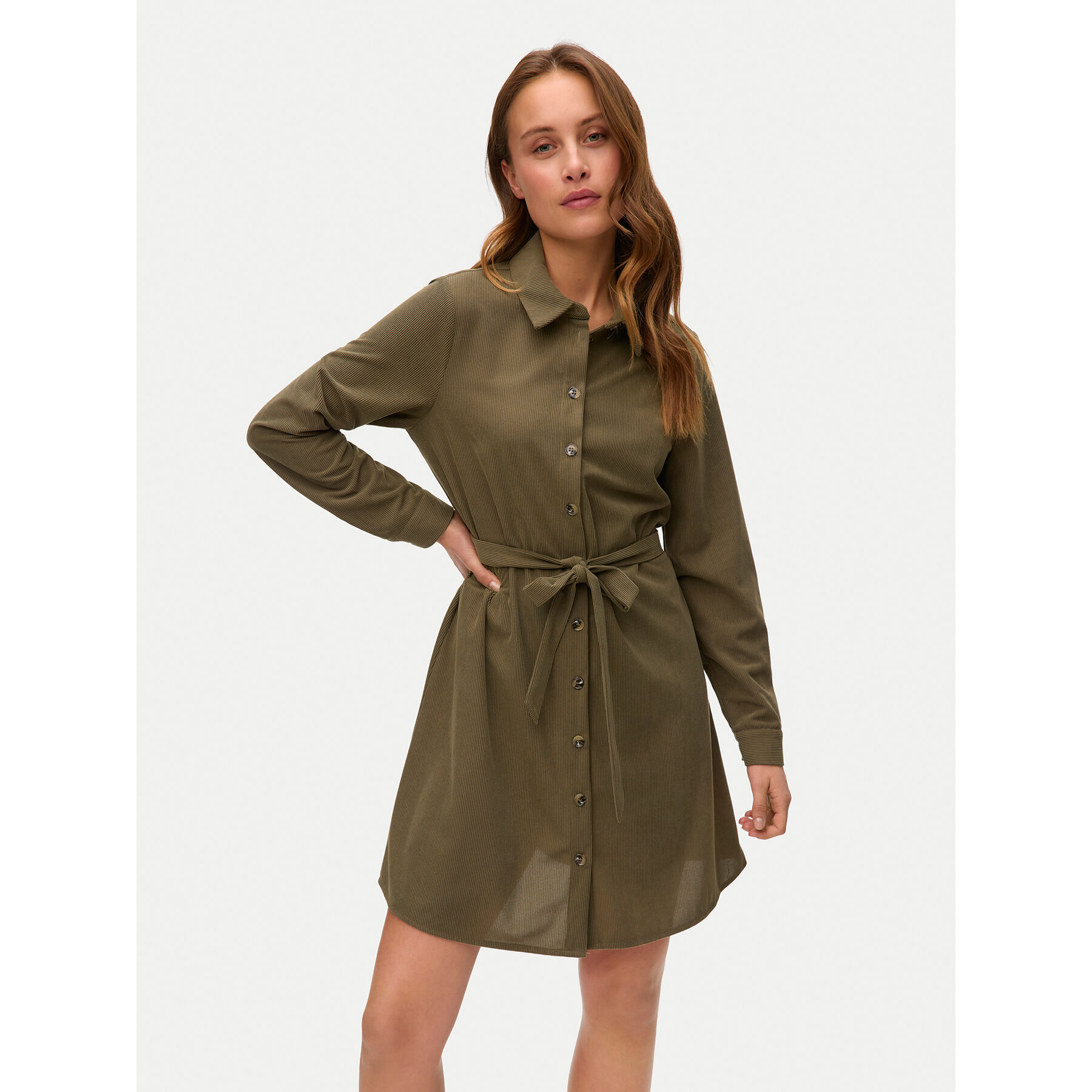 Vero Moda Sukienka koszulowa Elly 10334288 Zielony Regular Fit
