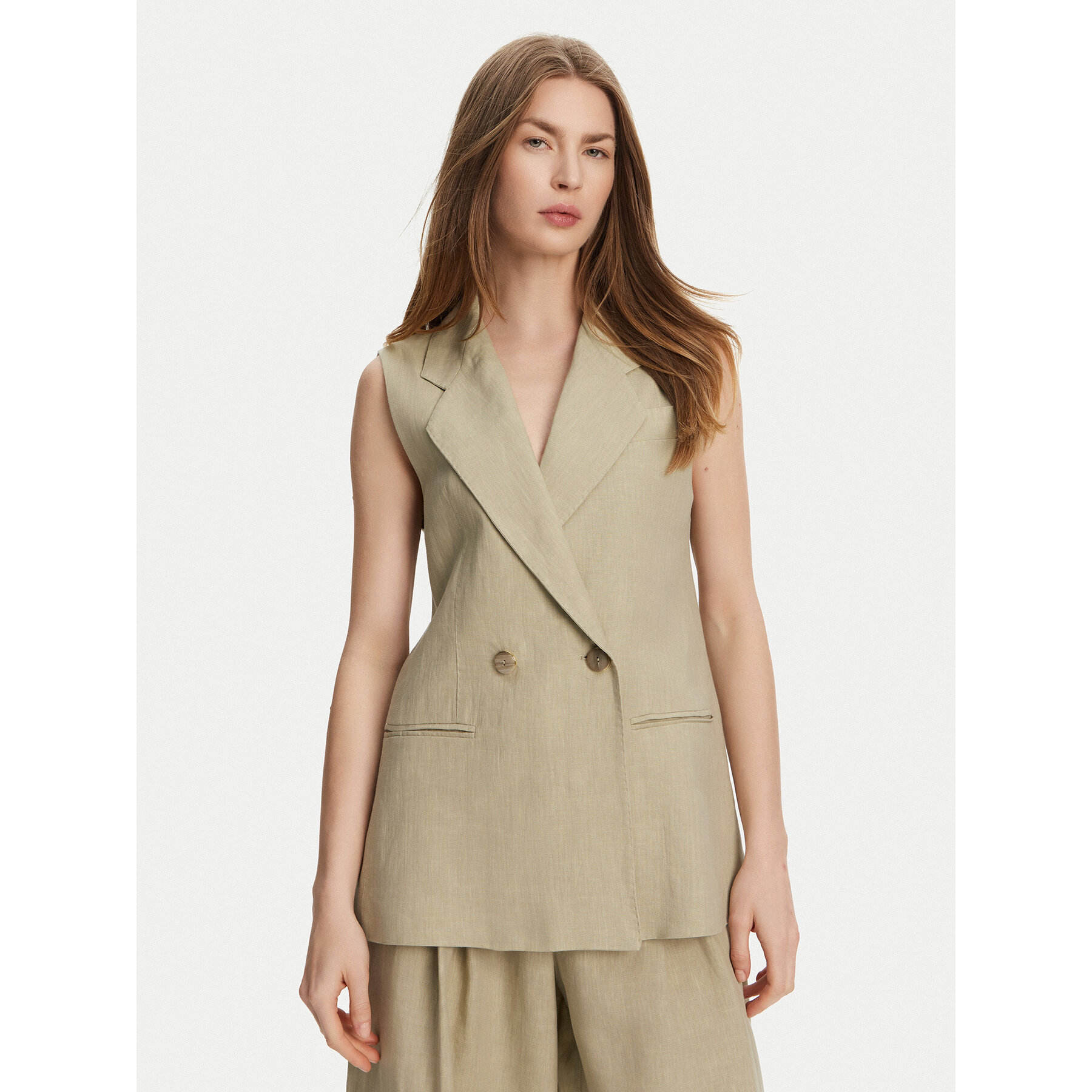 Marella Kamizelka Dramma 2513281012200 Khaki Regular Fit