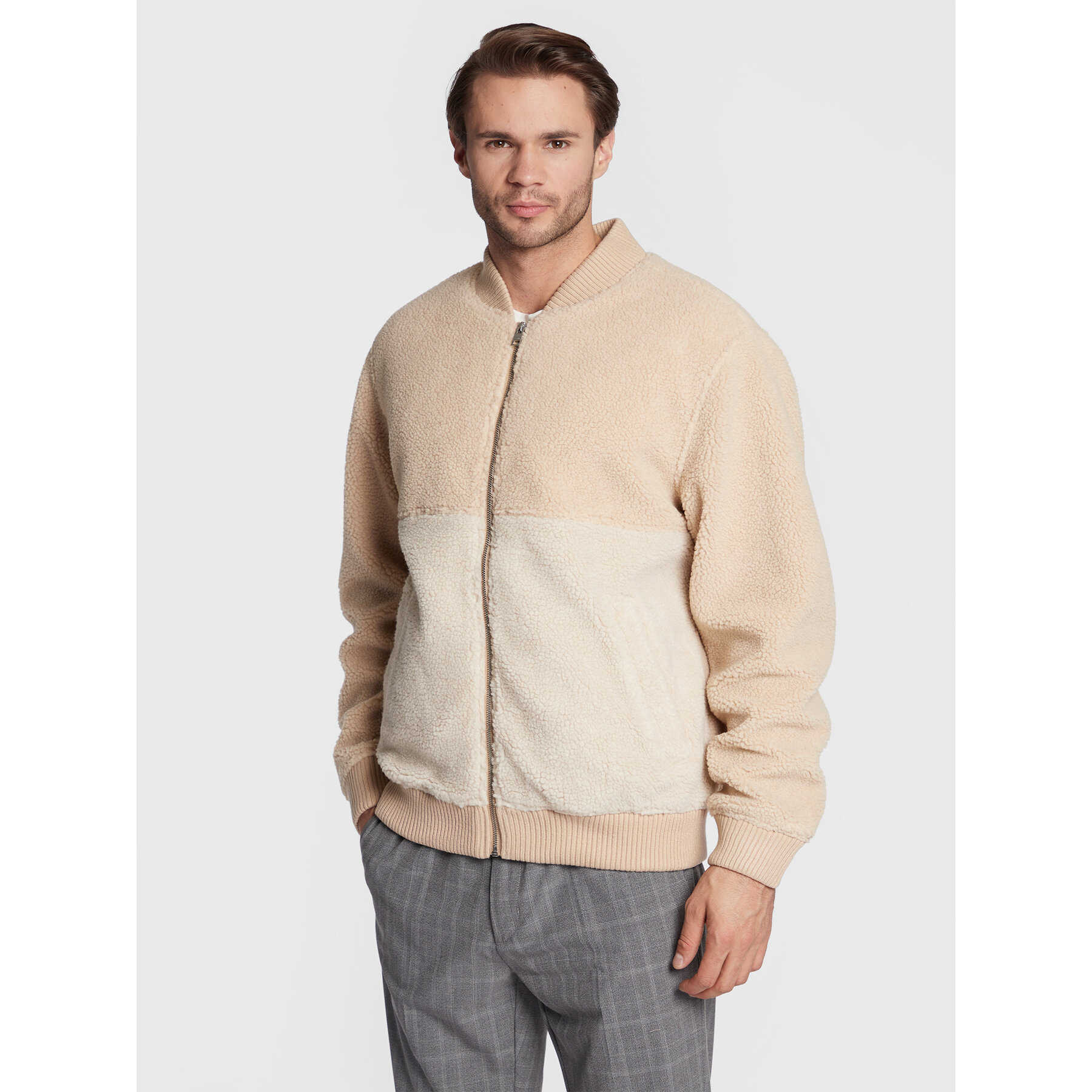 s.Oliver Kurtka bomber 2117853 Beżowy Regular Fit