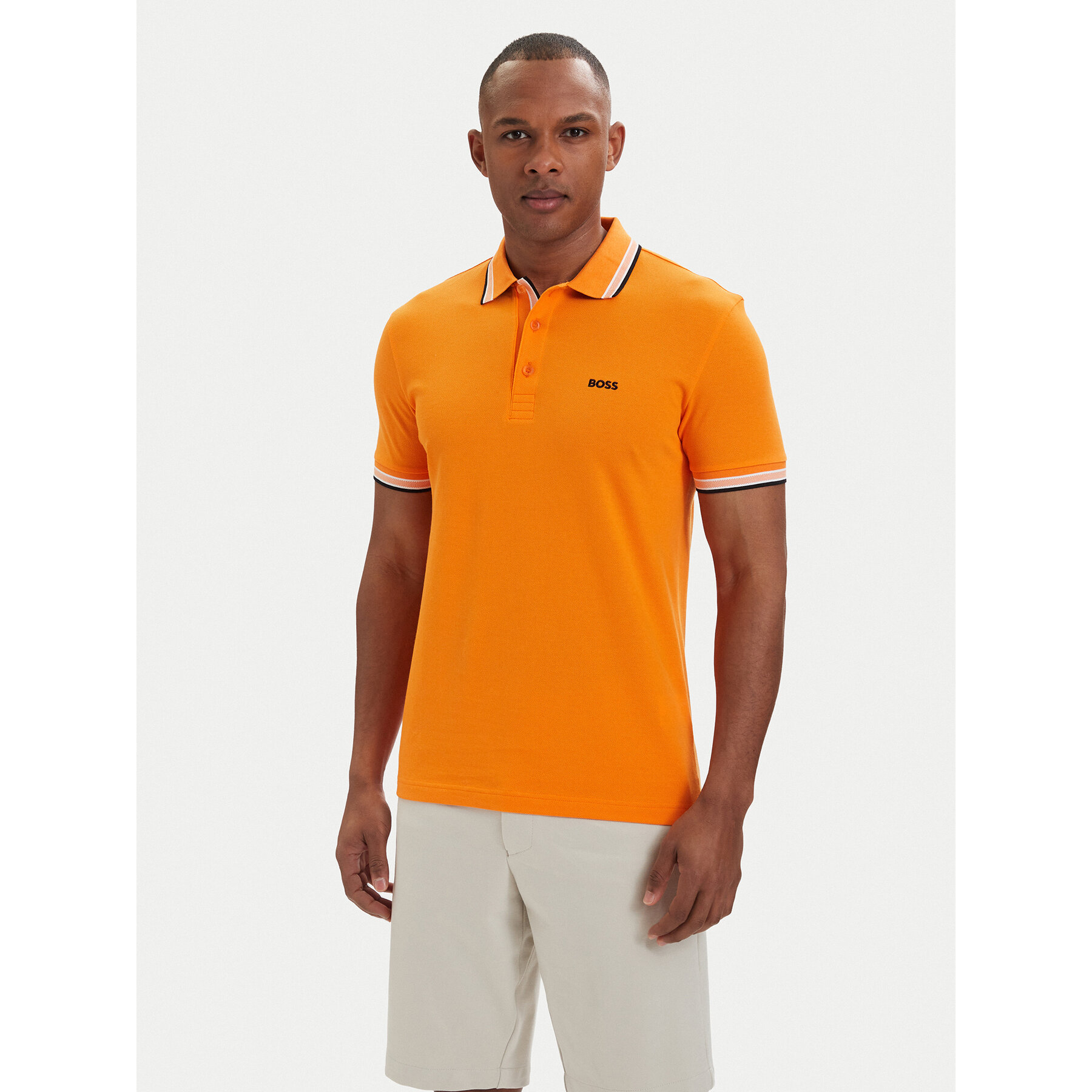 BOSS Polo Paddy 50469055 Pomarańczowy ciemny Regular Fit