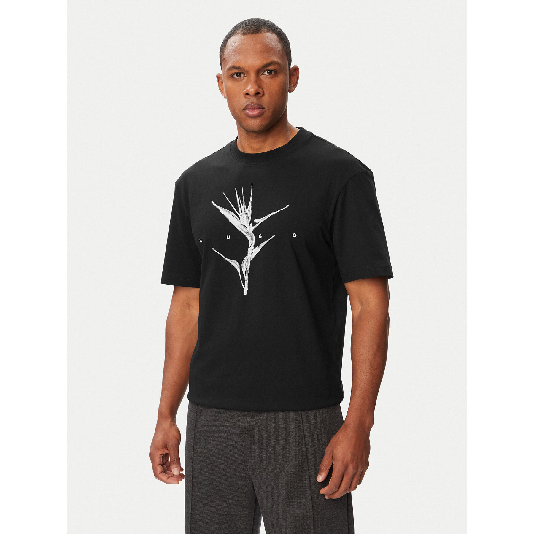 HUGO T-Shirt Darise 50563436 Czarny Relaxed Fit