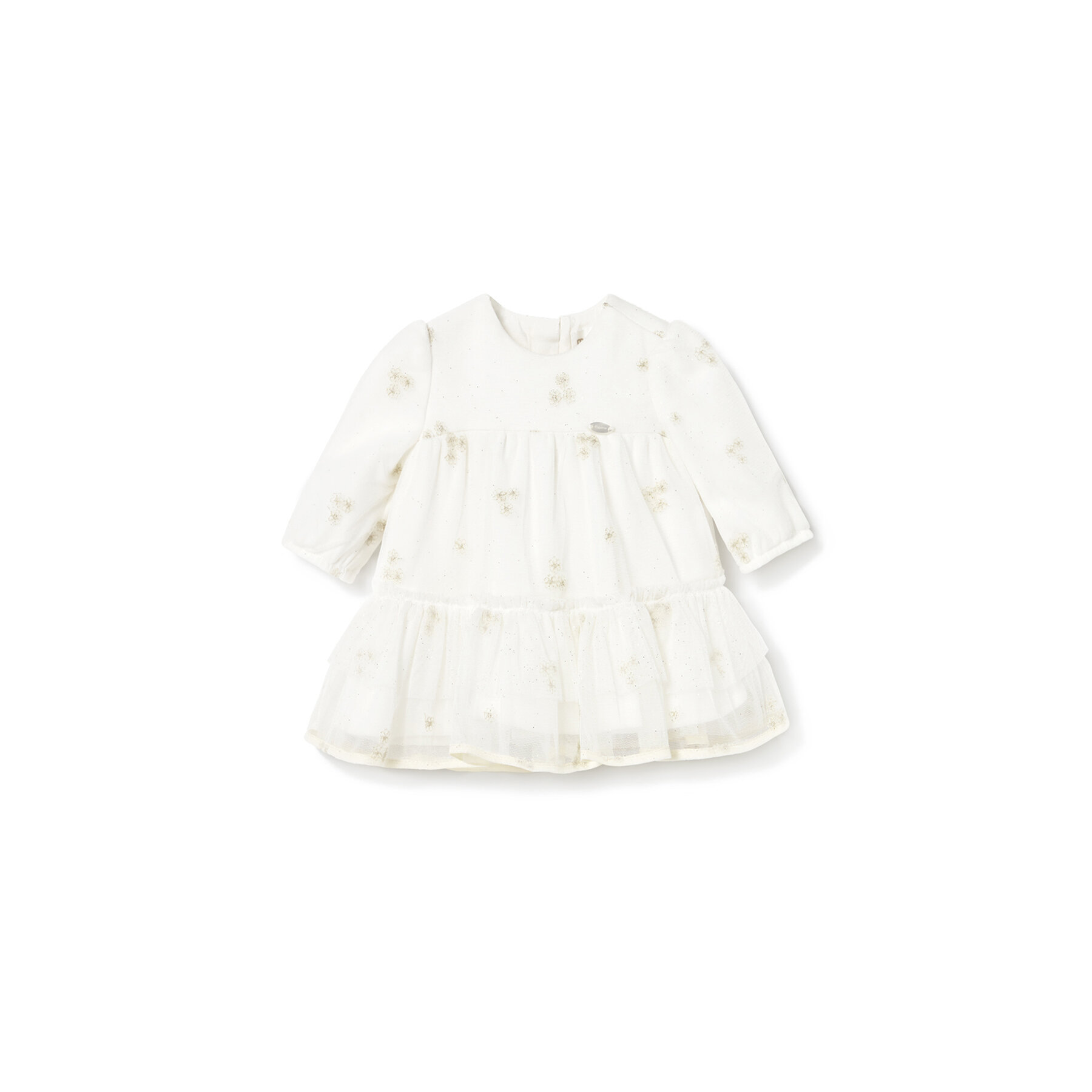 Mayoral Sukienka elegancka 2817 Écru Regular Fit