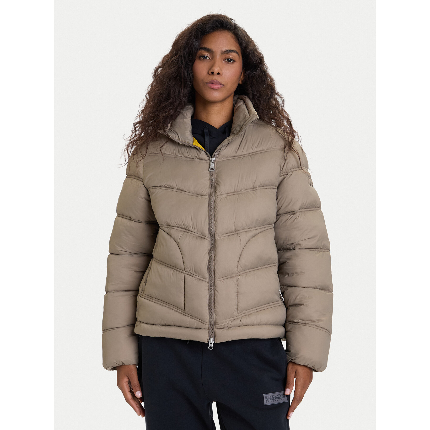 Napapijri Kurtka zimowa A-Ega NP0A88XD Szary Regular Fit