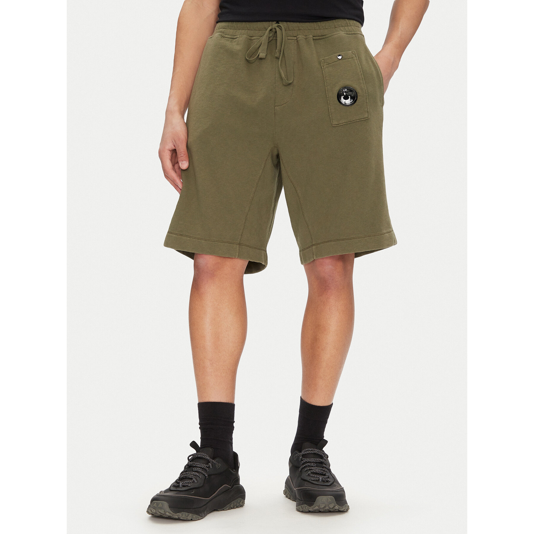 C.P. Company Szorty sportowe 18CMSB268A110337O Zielony Relaxed Fit