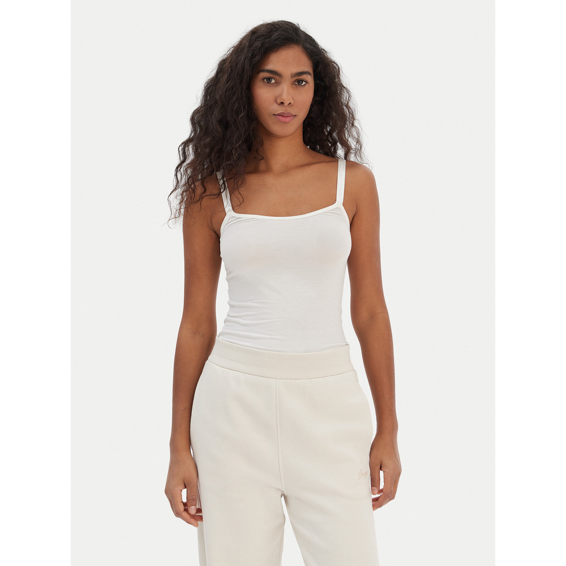 Boss Top 50515379 Biały Regular Fit