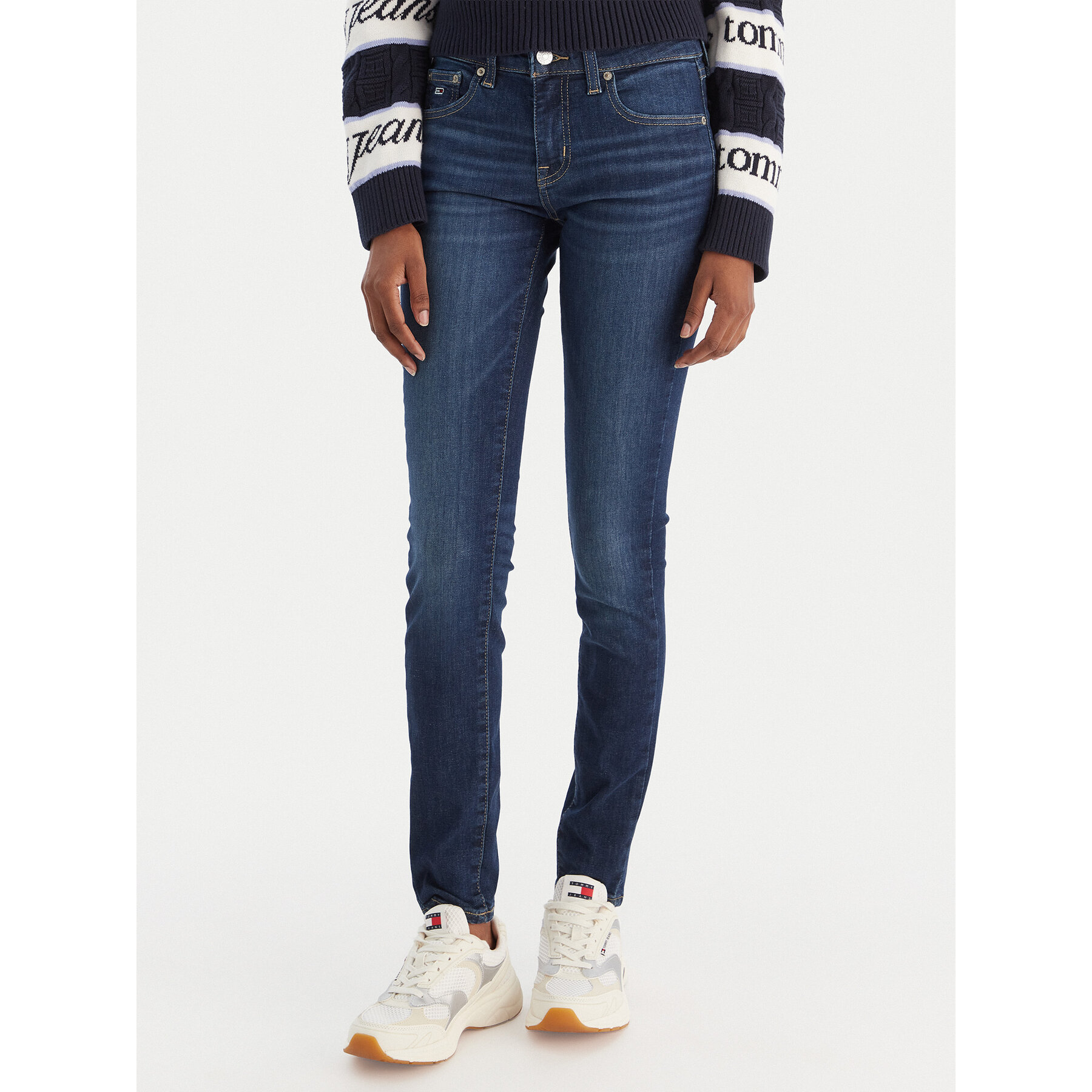 Tommy Jeans Jeansy Sophie DW0DW19274 Niebieski Skinny Fit