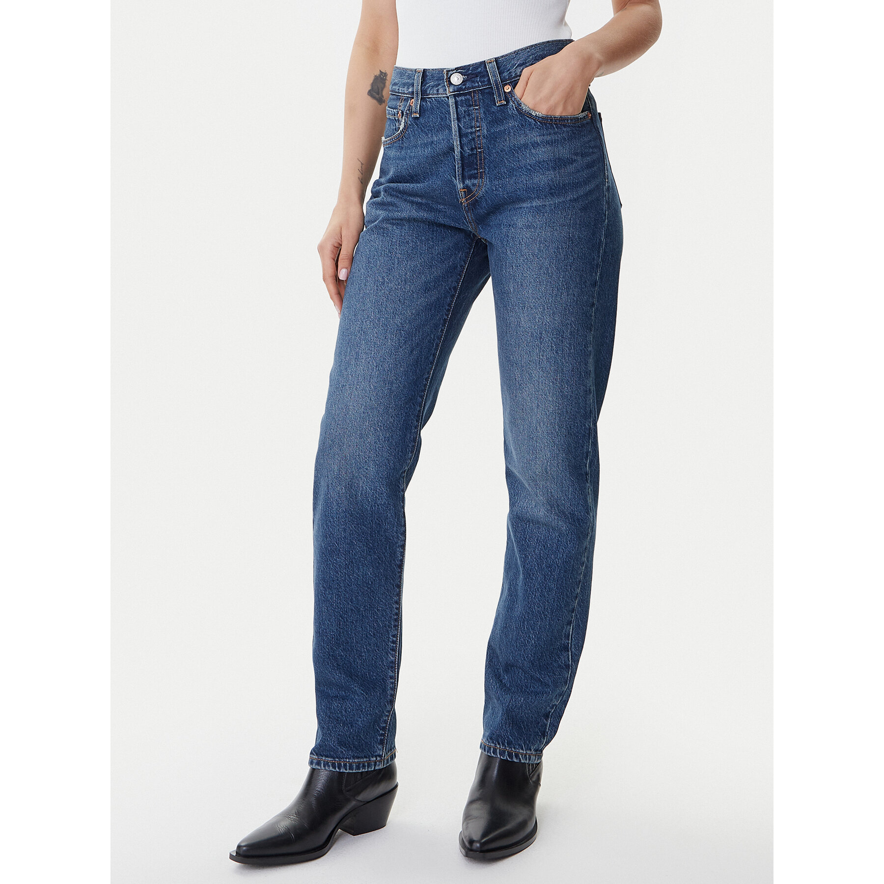 Levi's® Jeansy 501® Original A8746-0001 Niebieski Slim Fit